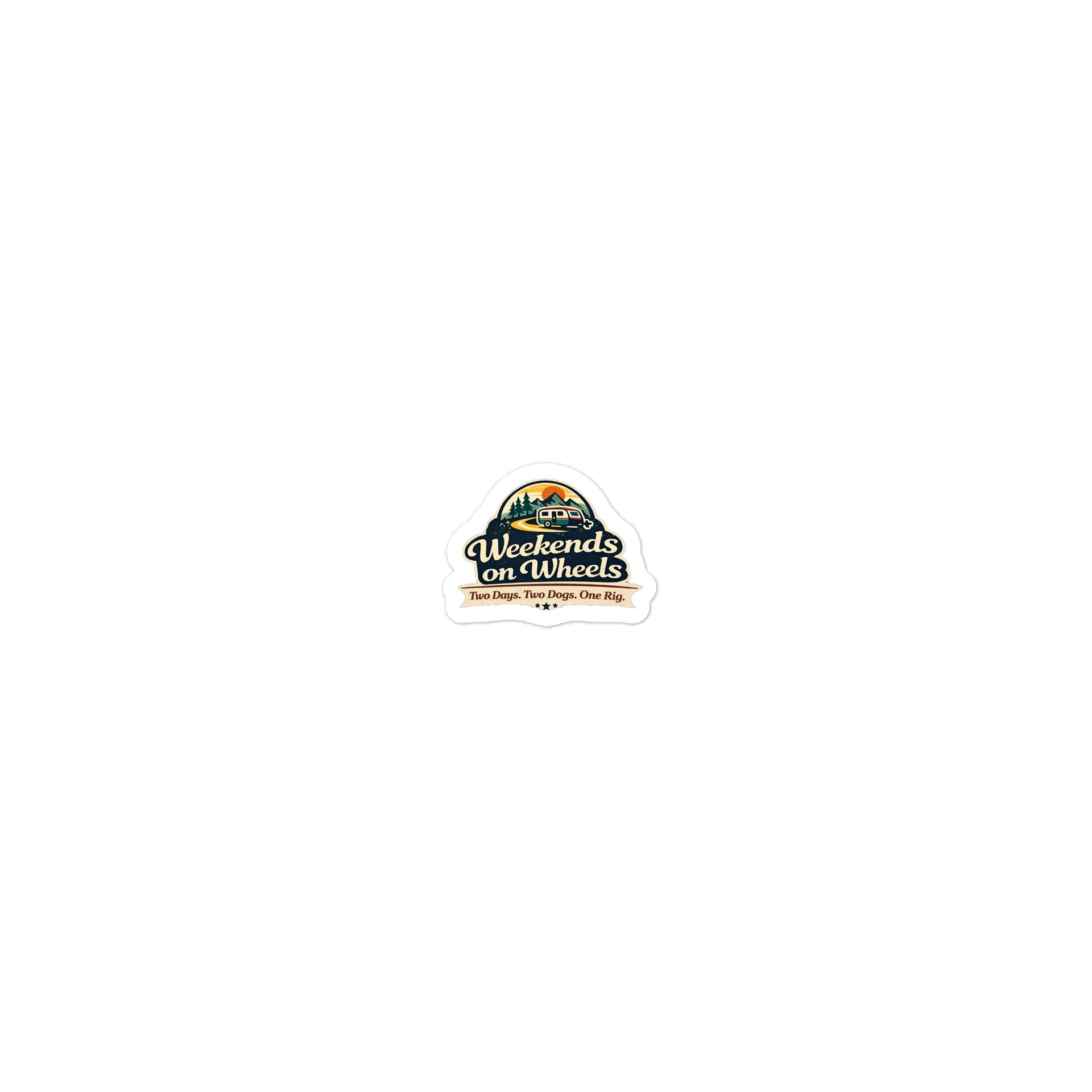 Weekends on Wheels Classic Logo Sticker product image (1)