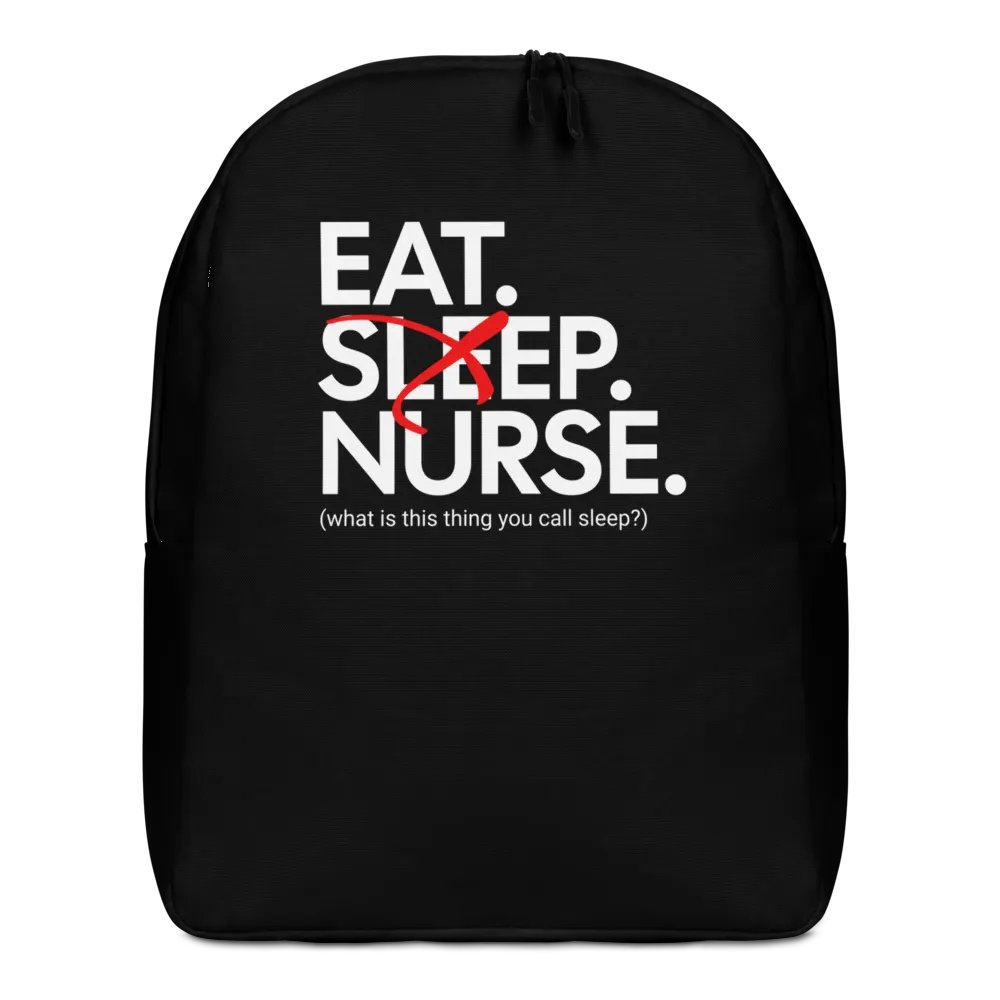 Eat Sleep Nurse Backpack (Large/Black) product image (1)