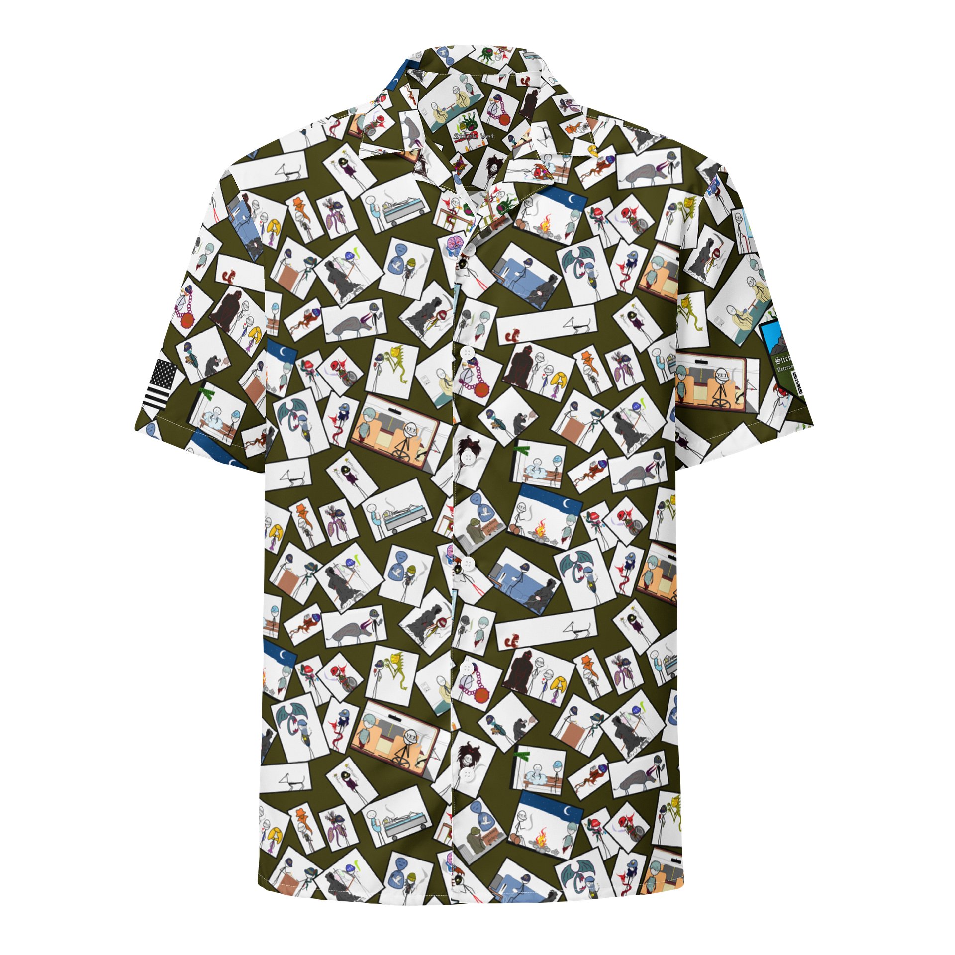 Sticks & Demons Hawaiian Shirt Grn product image (1)