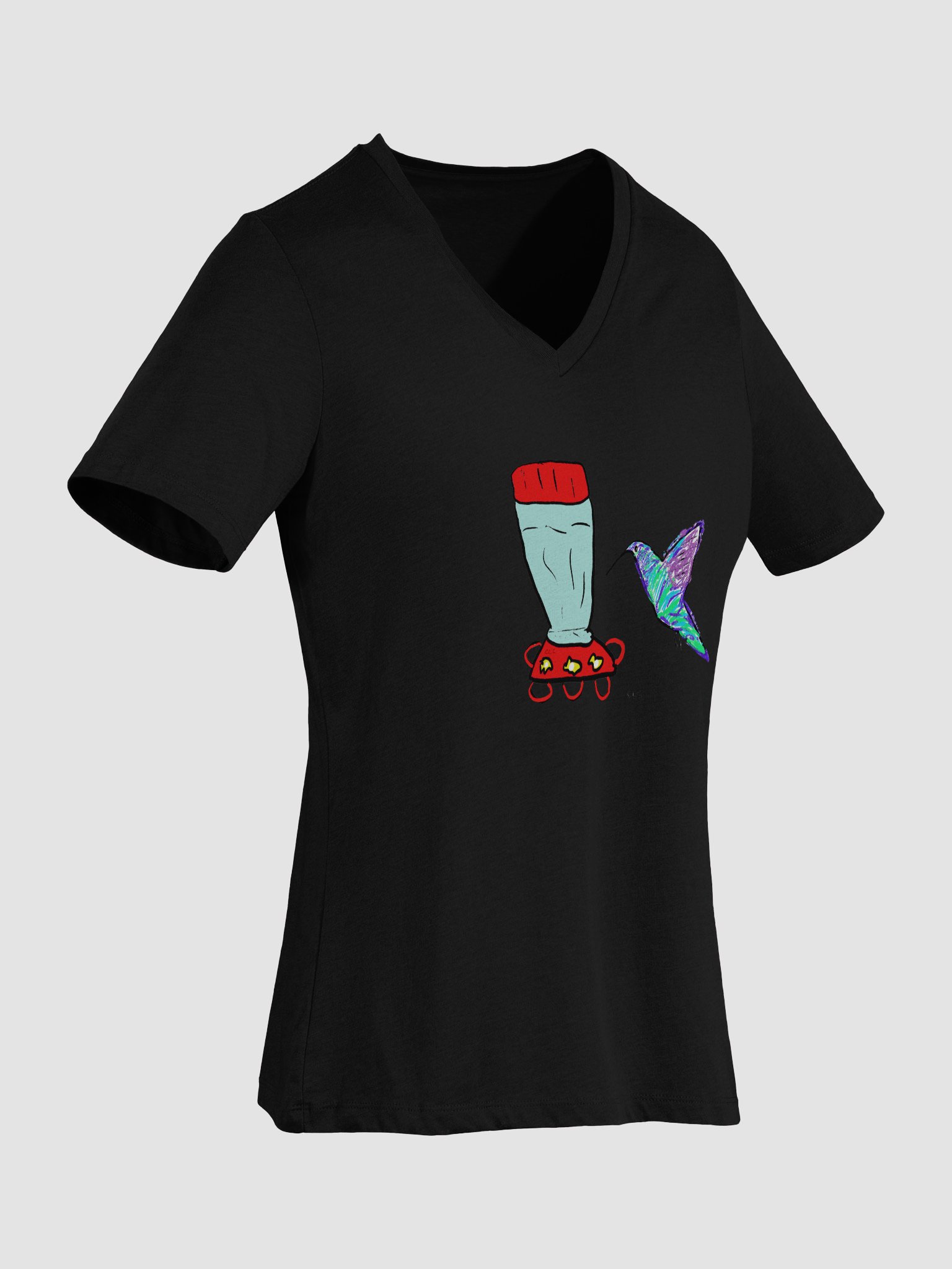Hummingbird Relaxed V-Neck Tee product image (37)