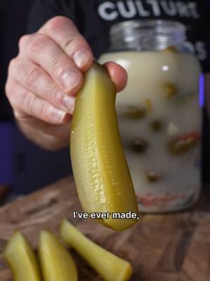 I put FLOUR in a pickle ferment. Sounds wrong. The finished pickle was ridiculous. The flour gives the lactic acid bacteria another source of carbohydrates to work with while everything ferments, and yes, the brine gets crazy cloudy. Full fermentation system linked in my bio. #fermentation #pickles #fermentedpickles #lactofermentation #realfood #dishbydavid