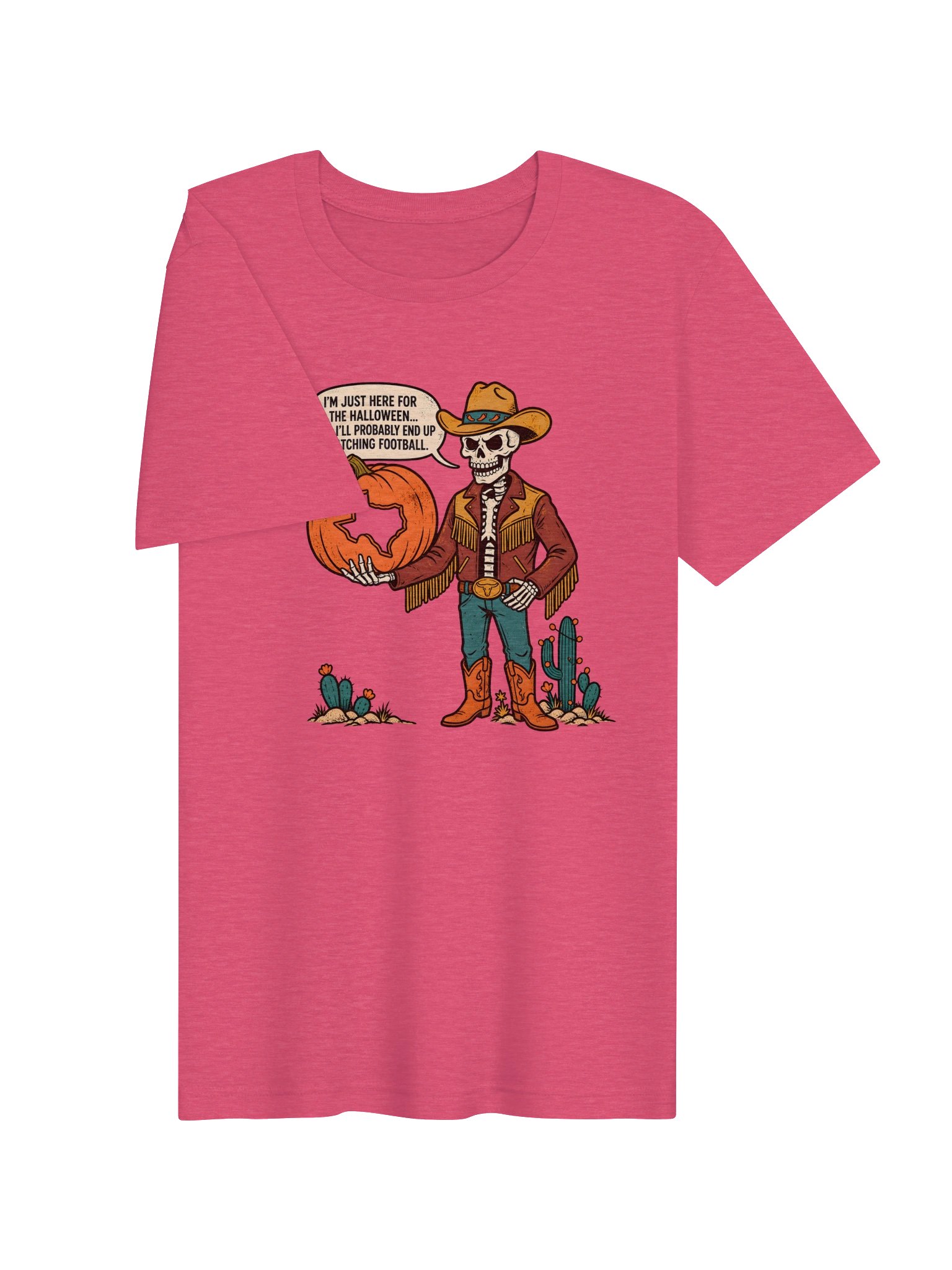 Halloween Texas Cowboy Skeleton Womens Shirt product image (3)