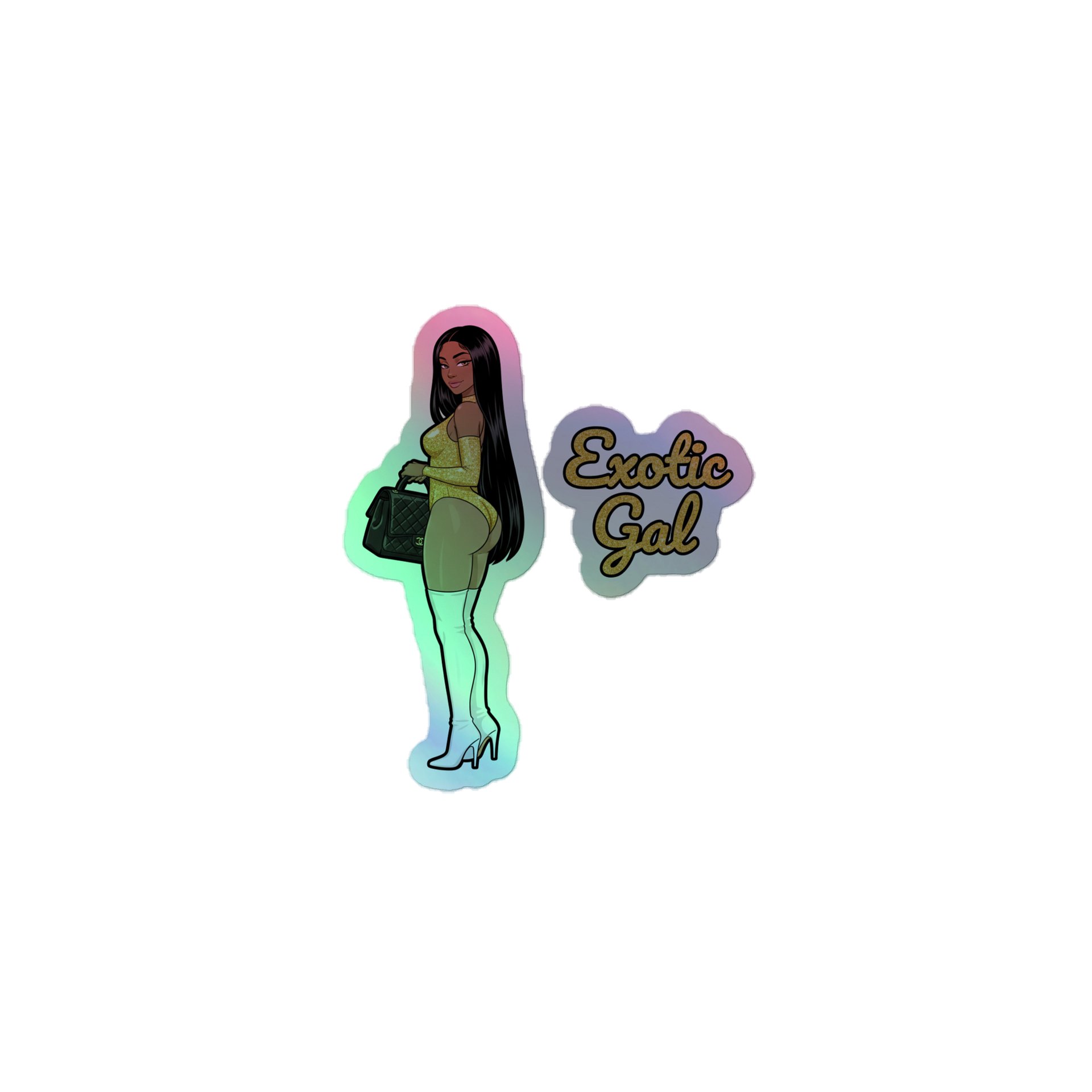 Exotic Gal Holographic Sticker product image (1)
