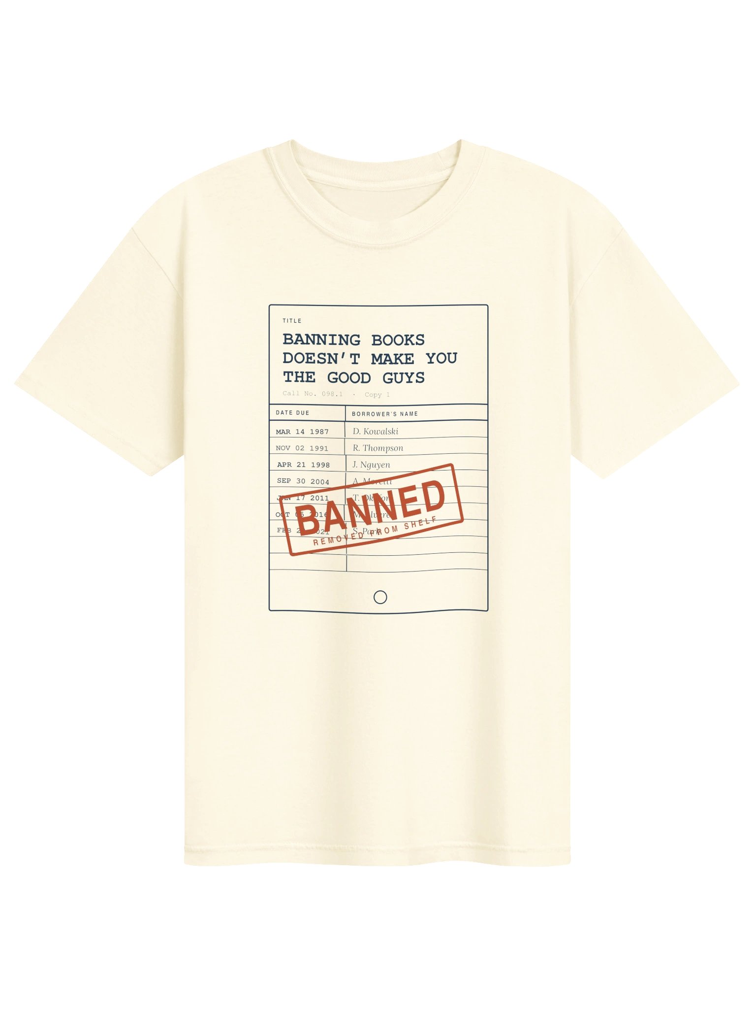 Banning Books — Library Card Tee product image (1)