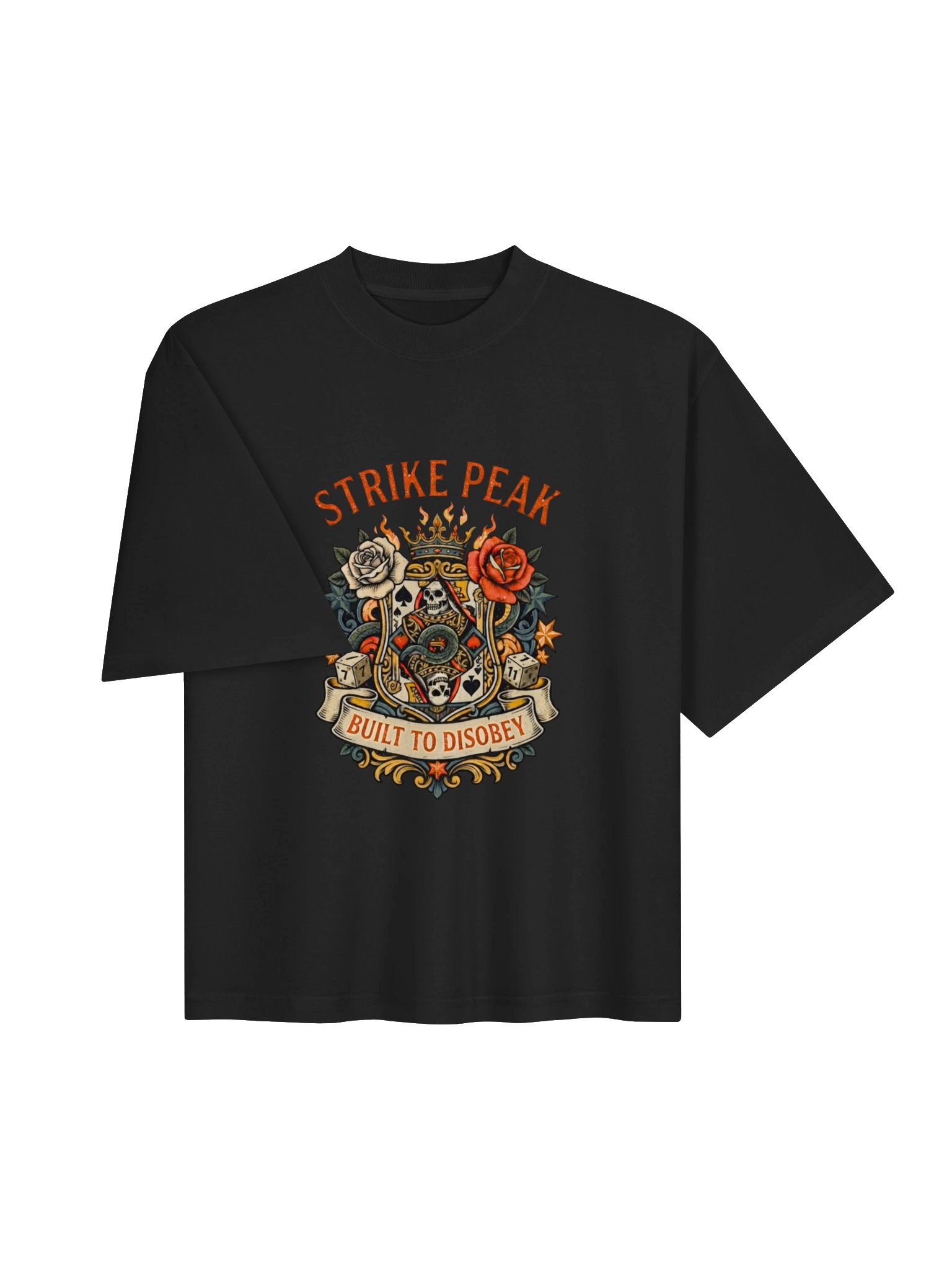 Premium Heavyweight Oversized Graphic T-Shirt - "Built To Disobey" Dual-Sided Statement Streetwear product image (8)