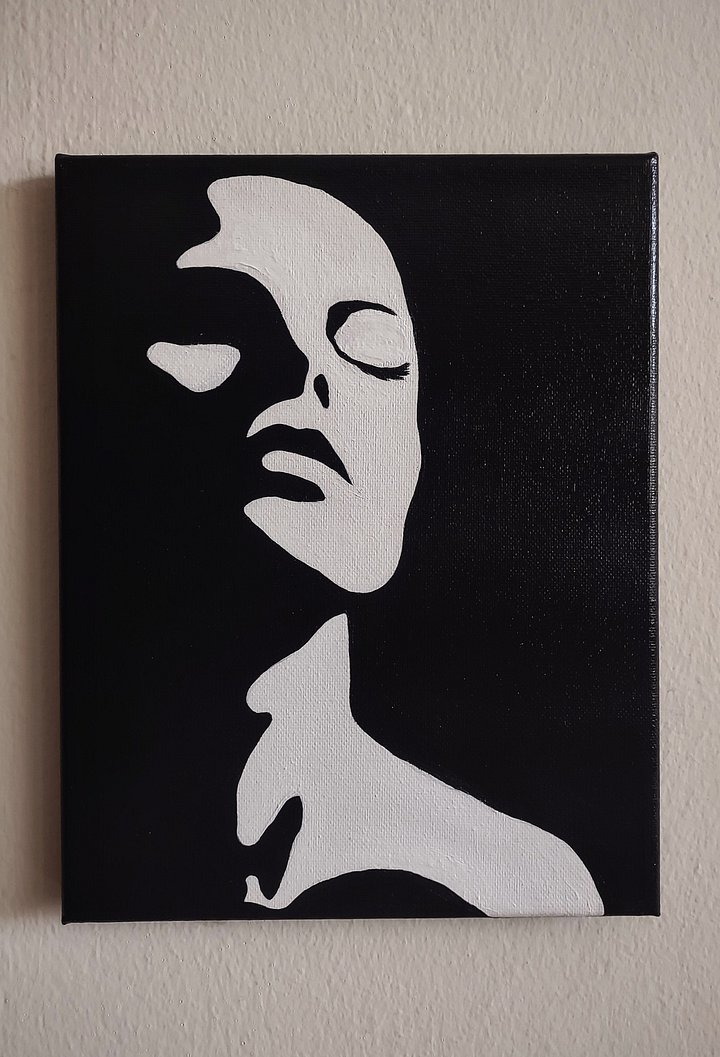 Black and White Negative Contrast Portraits on Canvas product image (2)