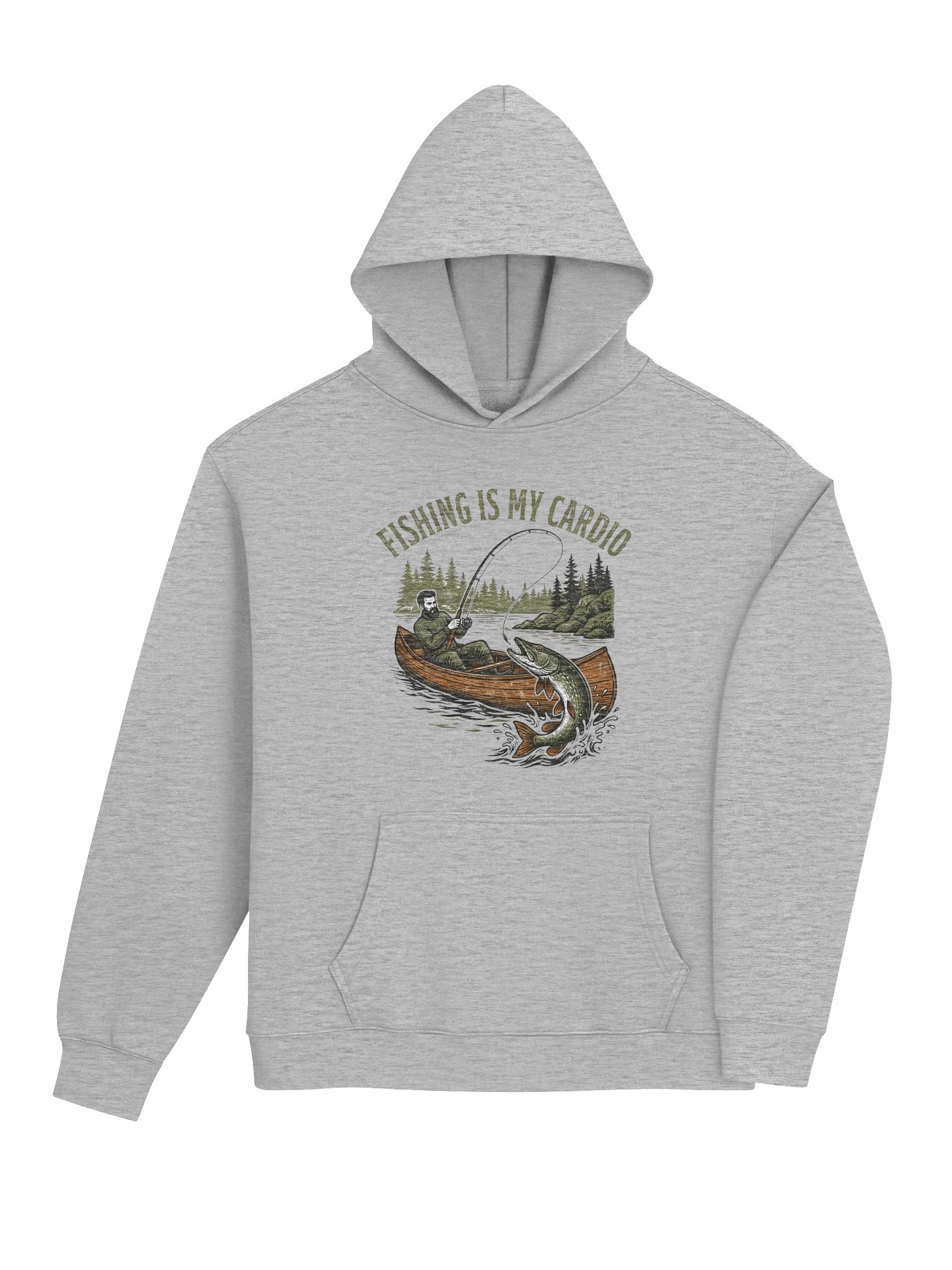 Premium Relaxed Hoodie (Unisex) - "Fishing is my Cardio" Design product image (28)