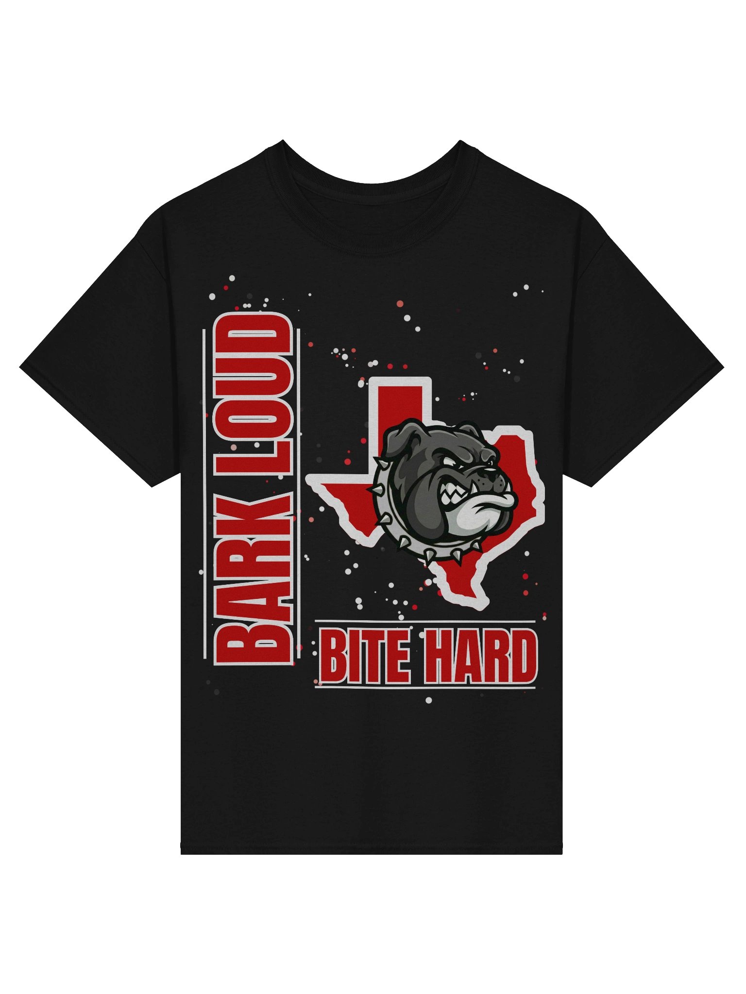 Bark Loud Spirit Tee - White on Red [READ DESCRIPTION FOR CUSTOMIZATION] product image (4)