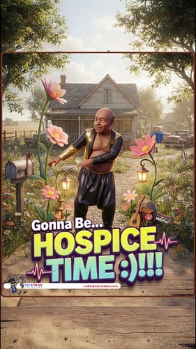 GONNA BE... HOSPICE TIME?! 
.
Ain't nobody ready for this level of wild energy out in the yard! 
.
.
Drop a comment below and...