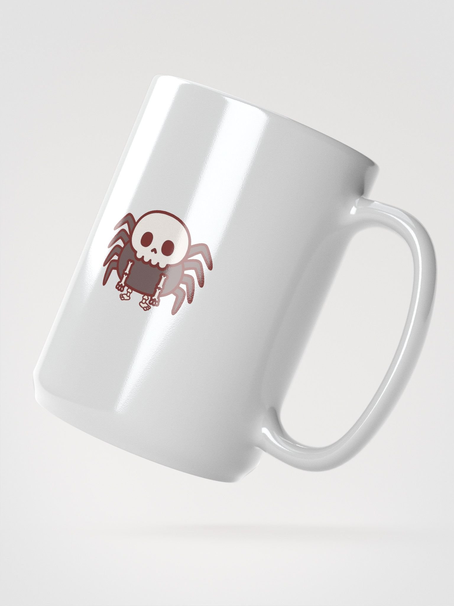 Skull Spider White Glossy Mug product image (3)