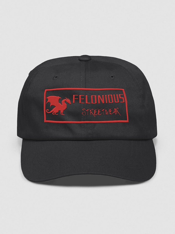 Felonious Streetwear Dragon Red Logo Dad Hat product image (7)