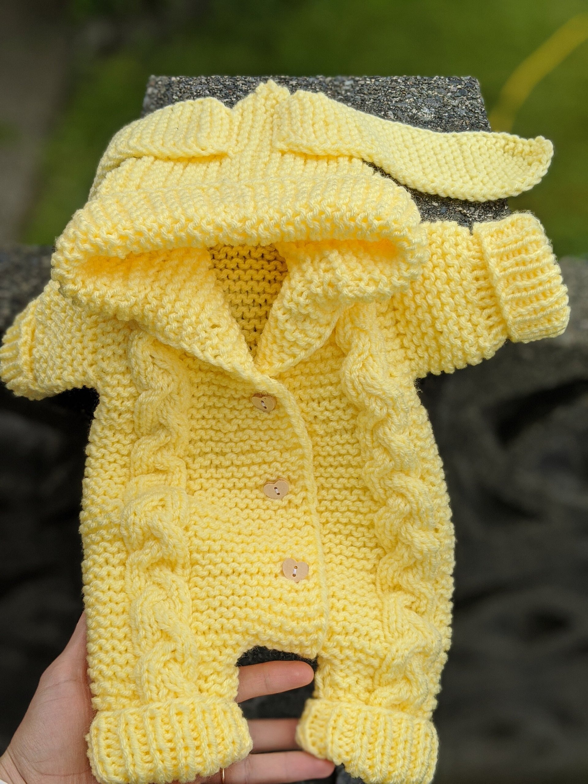 Doll Cable Knit Bunny Romper Knitting Pattern product image (7)