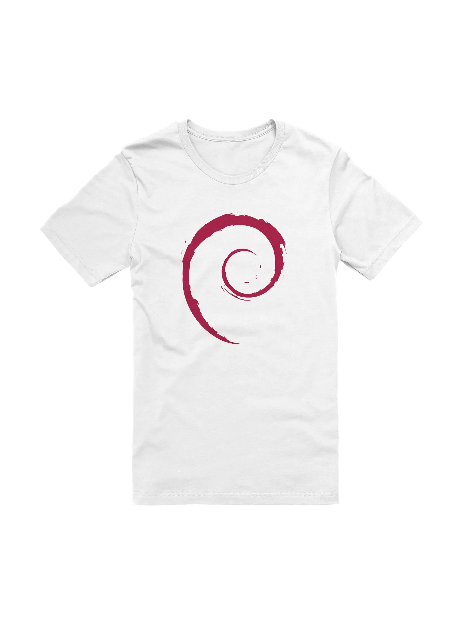 T-Shirt with Debian Swirl (White Version) product image (1)