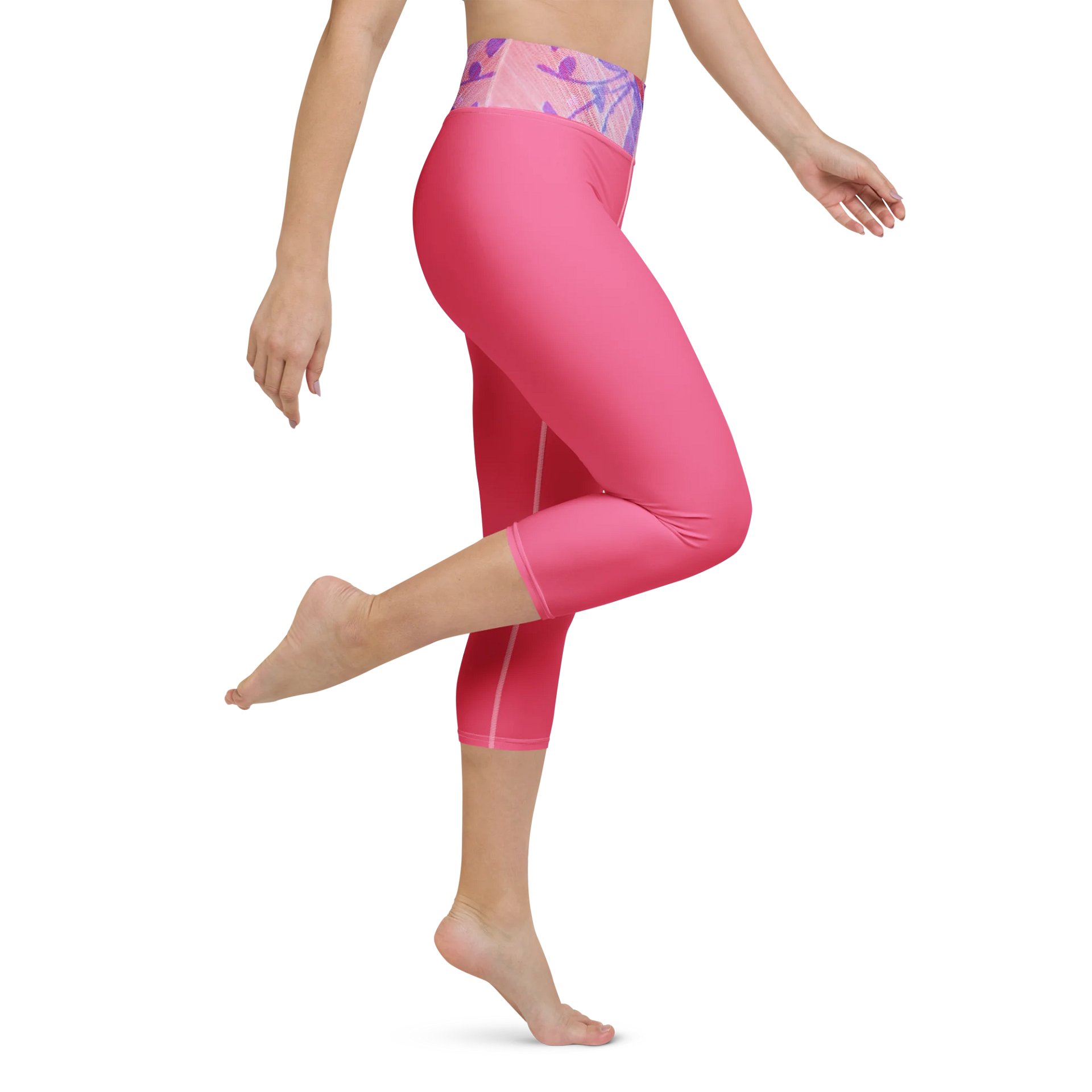 Paradise Breeze Brink Pink Yoga Capri Leggings product image (3)
