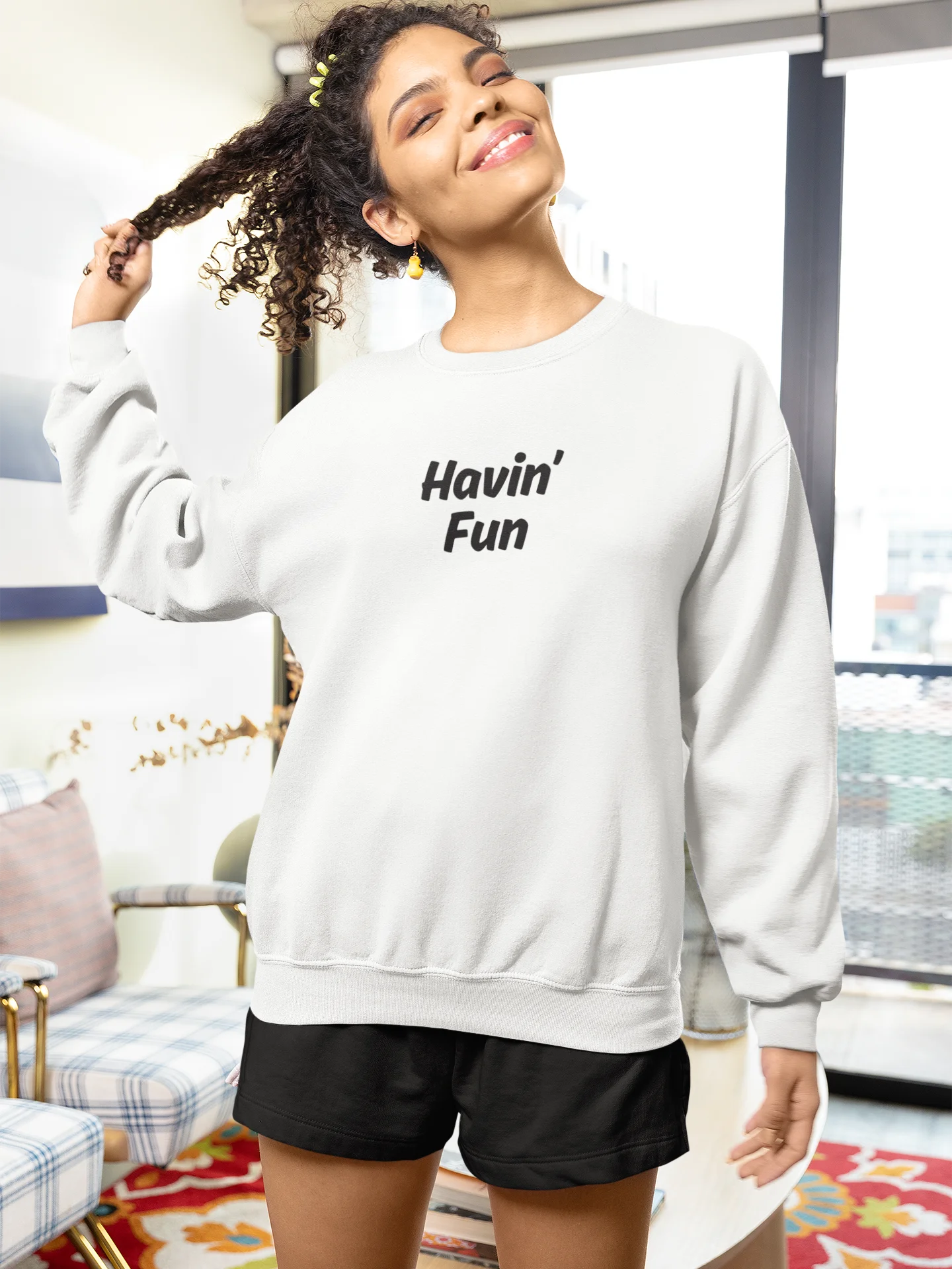 "Havin’ Fun" My Vibe Crewneck Sweatshirt product image (1)