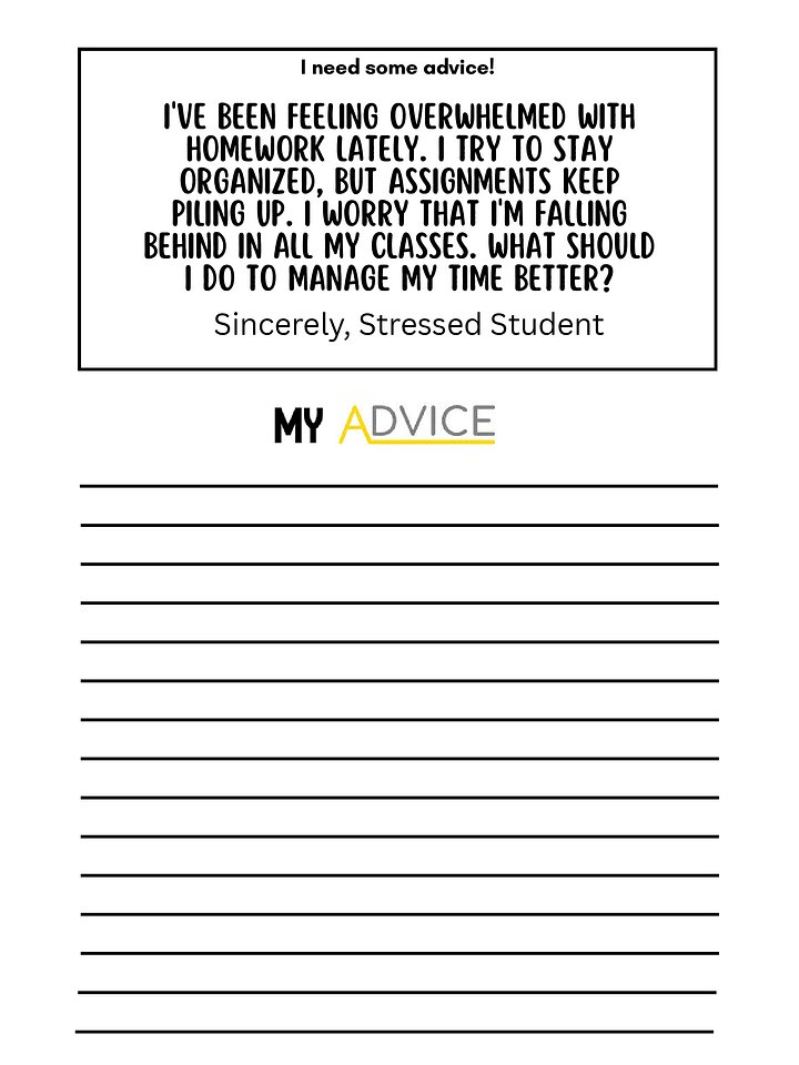 Dear David. Giving Advice Writing Activity Book + PPTx. product image (2)
