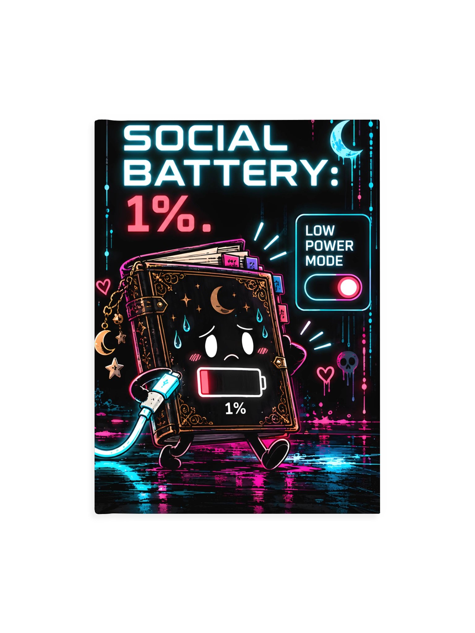 Social Battery: 1% 🔋 | Low Power, High Thoughts Journal product image (1)