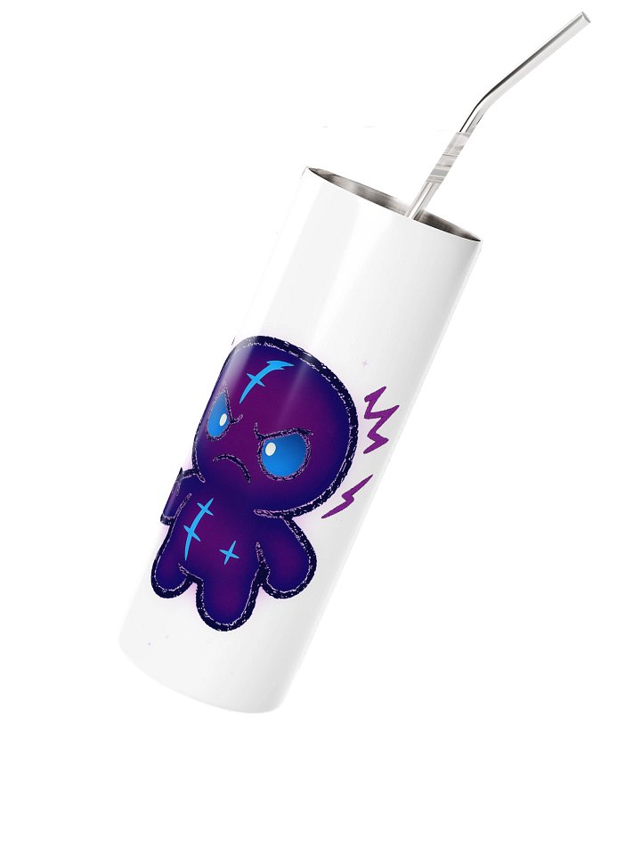 Void Shock Mascot — White Stainless Steel Tumbler product image (2)