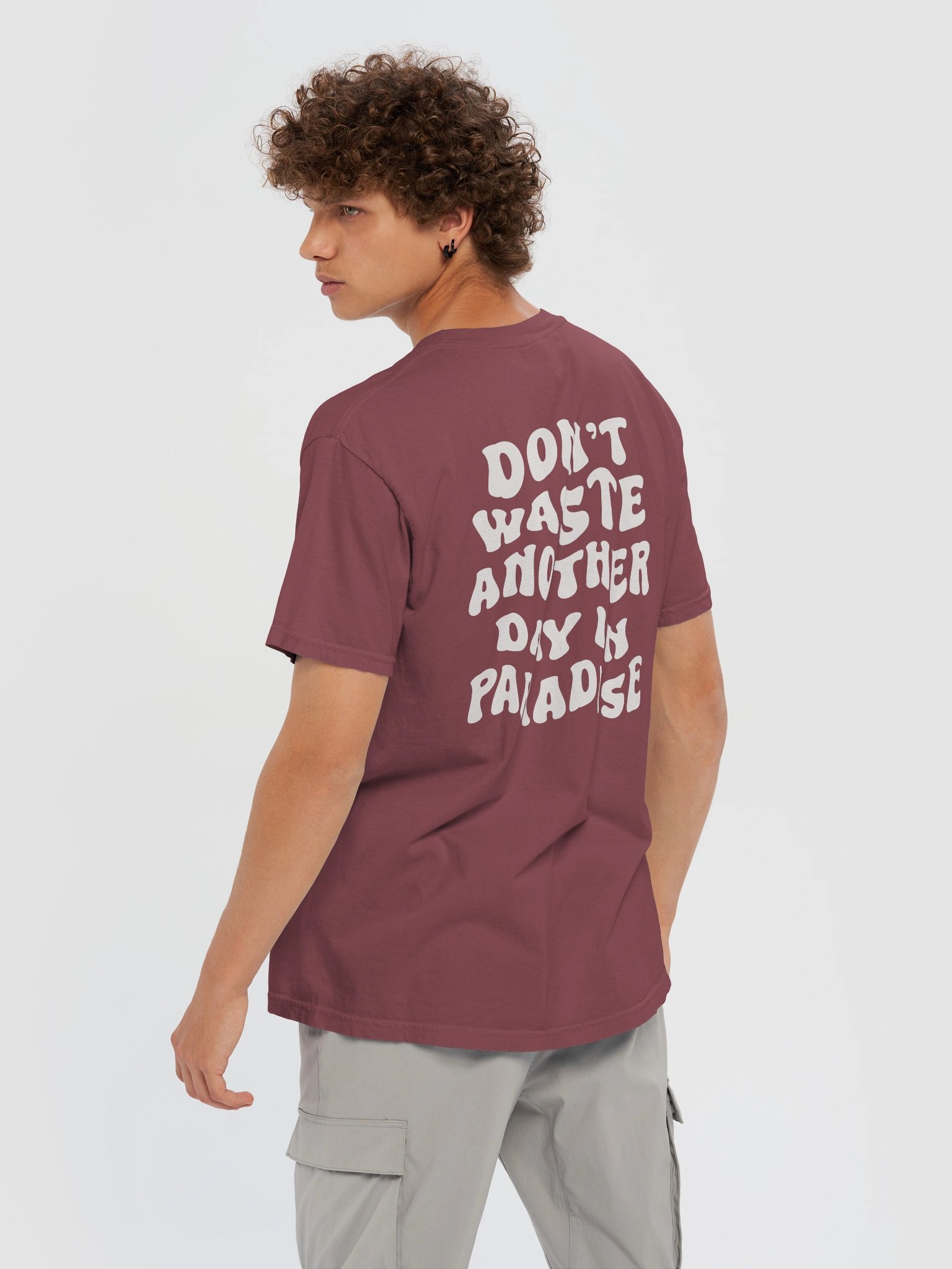 Paradise Washed Tee Brick / Moss / Espresso product image (6)