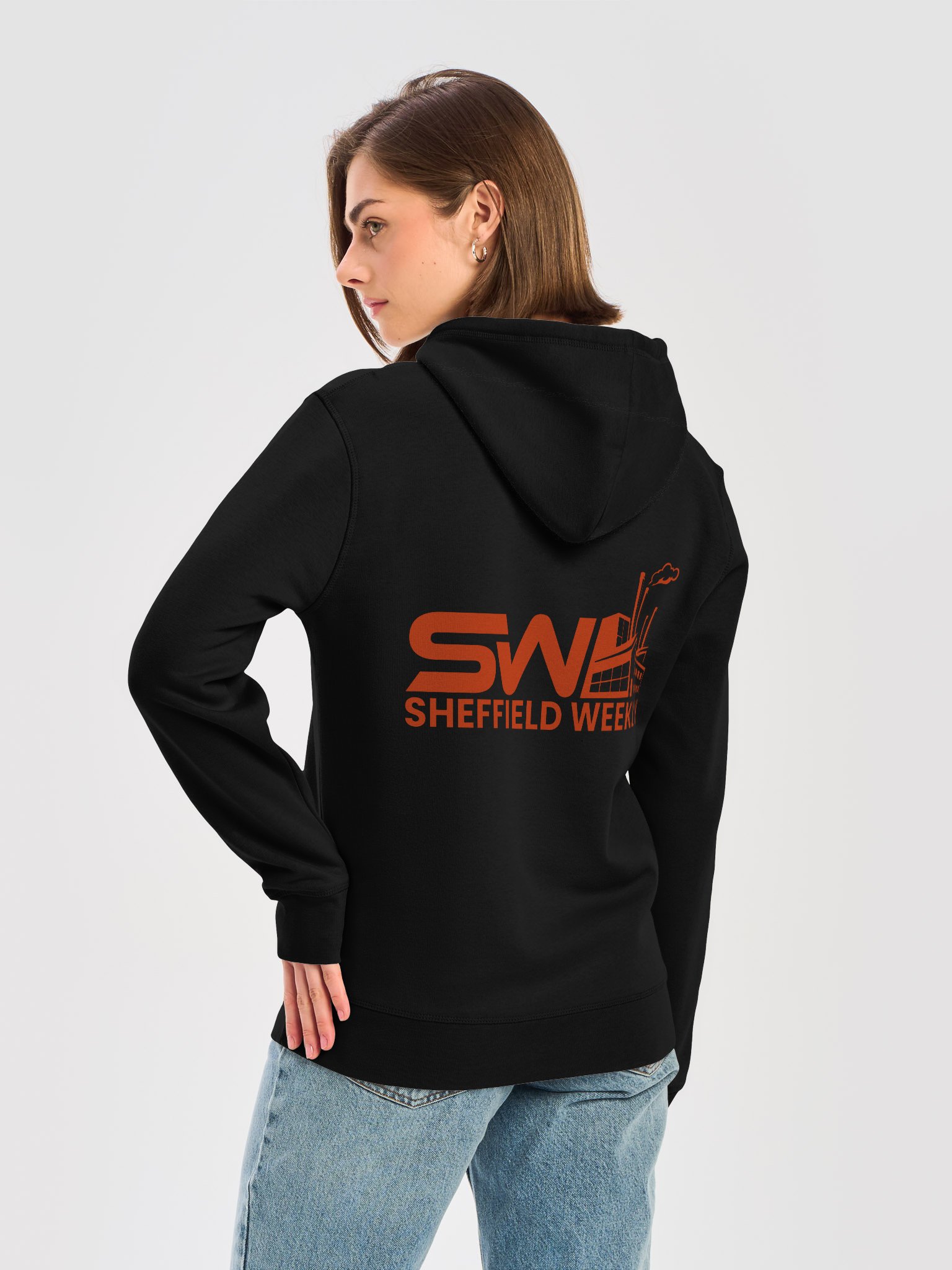 SW Hoodie - Black/Orange (Chest & Back) product image (6)