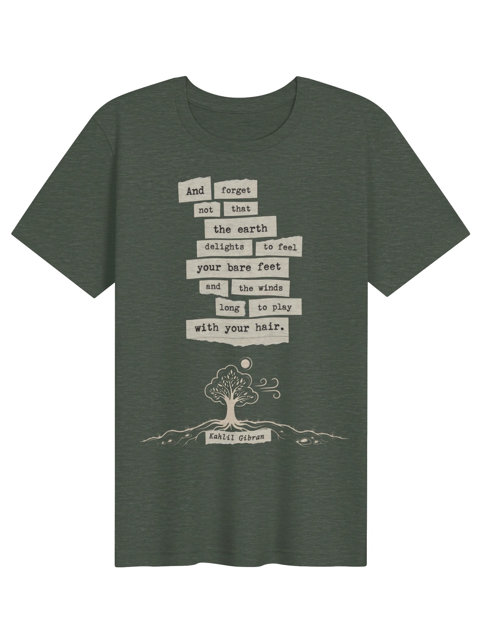 Kahlil Gibran Quote Shirt, Nature Lover Tree Graphic Tee product image (2)