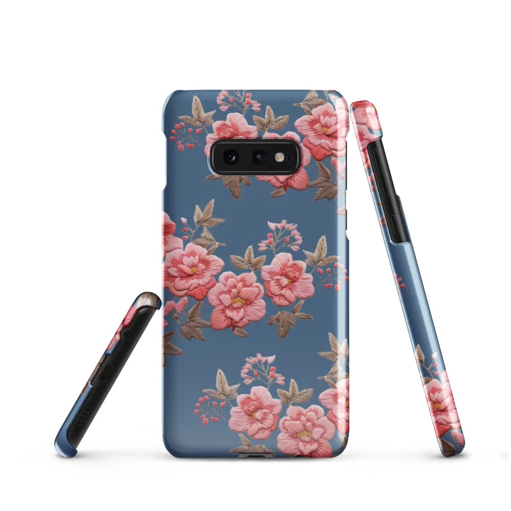 Blue Summer Garden Snap Case for Samsung® with Embroidery Effect - GESTICKTE ROSEN SCHUTZHÜLLE BLAU product image (6)
