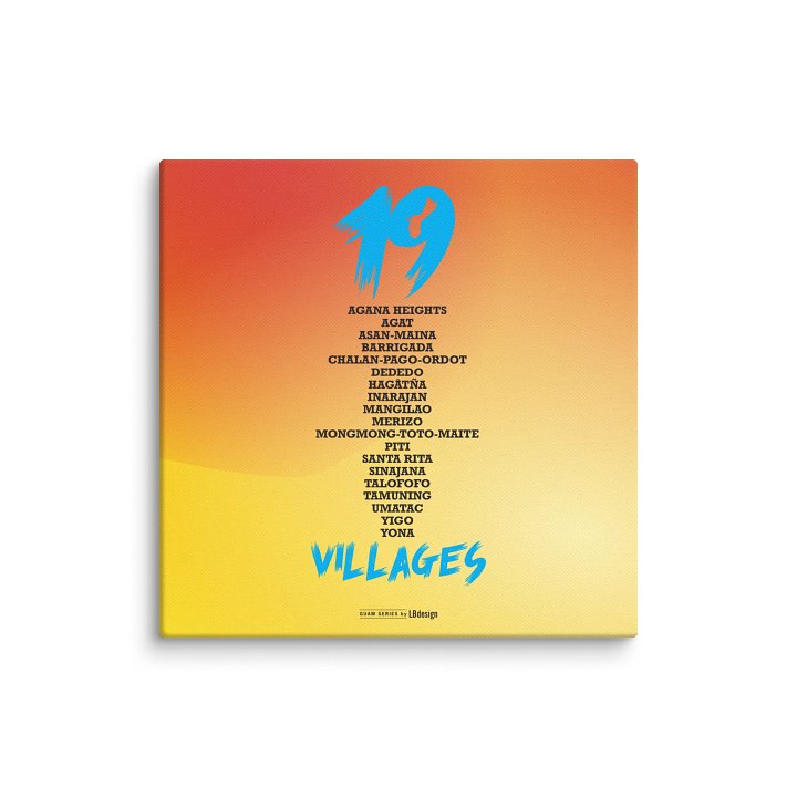 19 Guam Villages List Canvas Wall Decor product image (1)