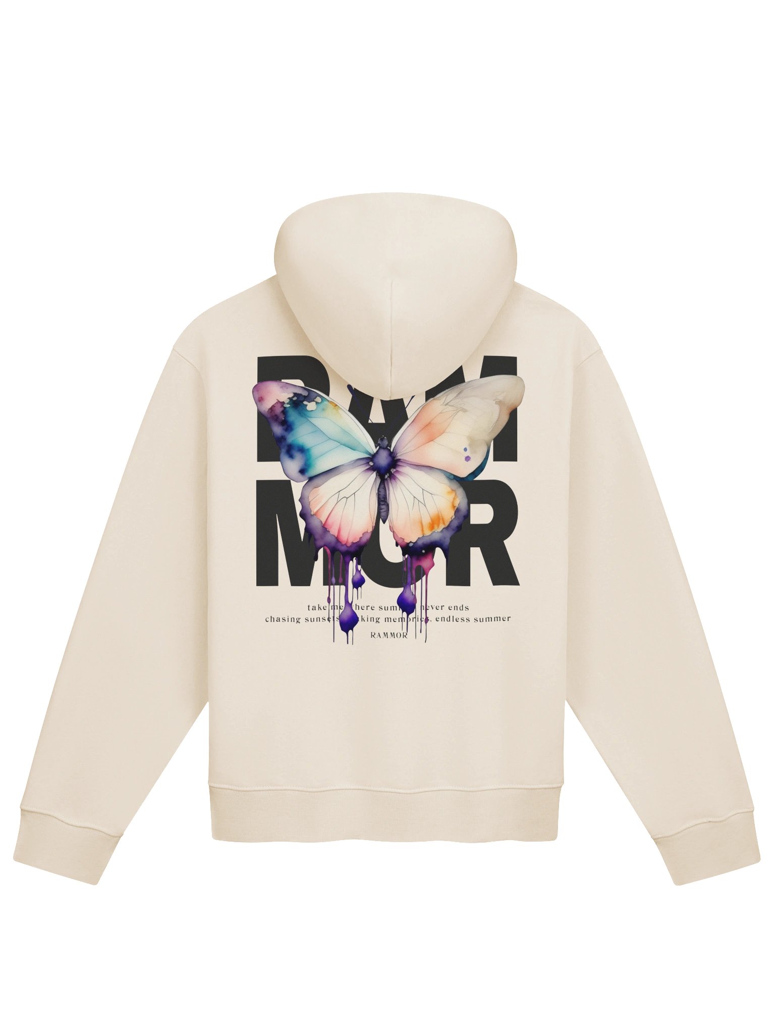 Butterfly Oversized Hoodie Dust / White product image (1)