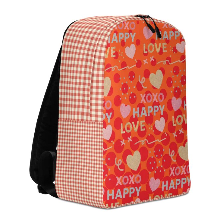 XOXO, HAPPY, LOVE Orange Circle/Gingham Backpack product image (2)