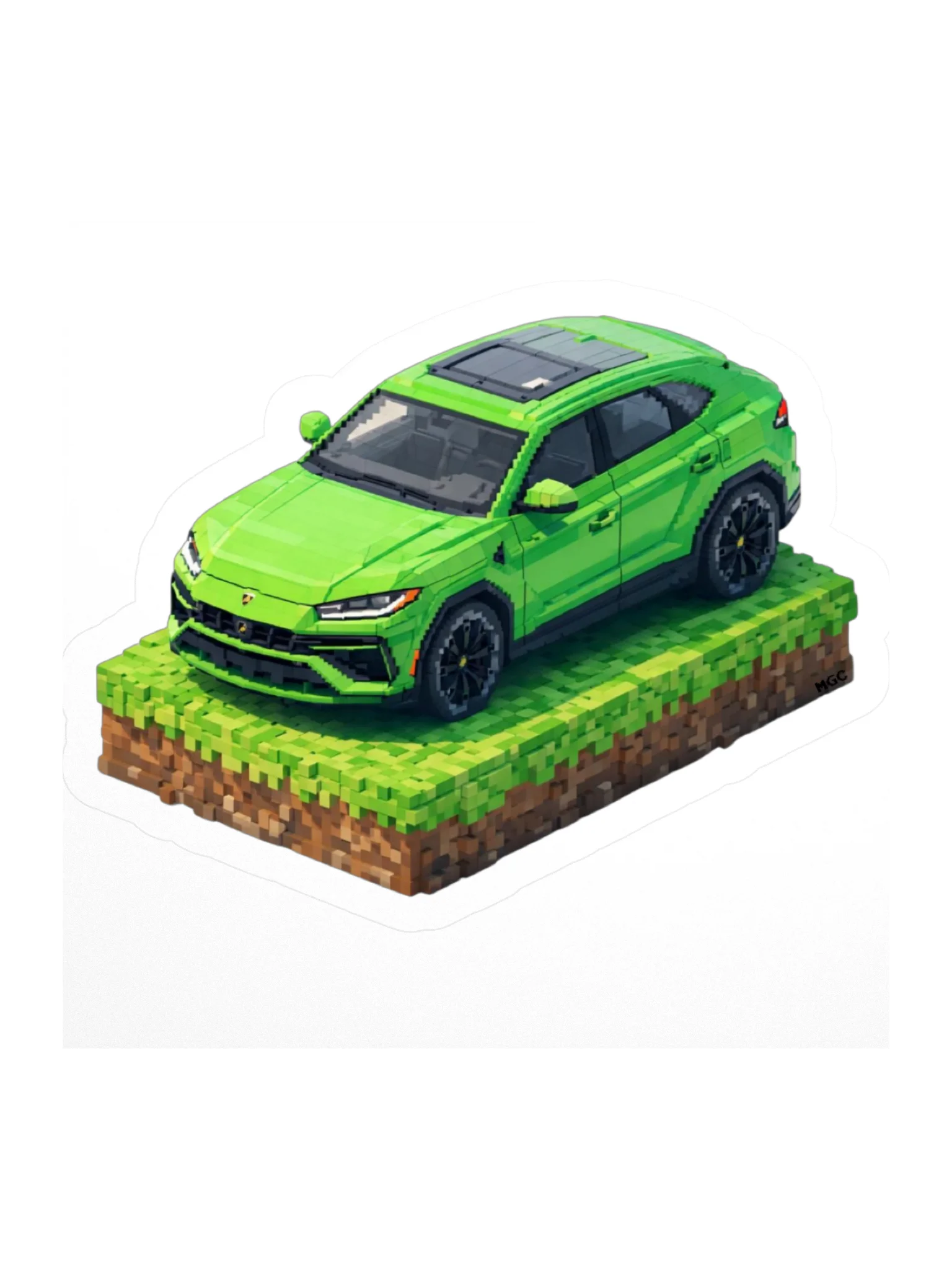 Green Lamborghini Urus Sticker (Pixel, Retro, Minecraft) product image (2)