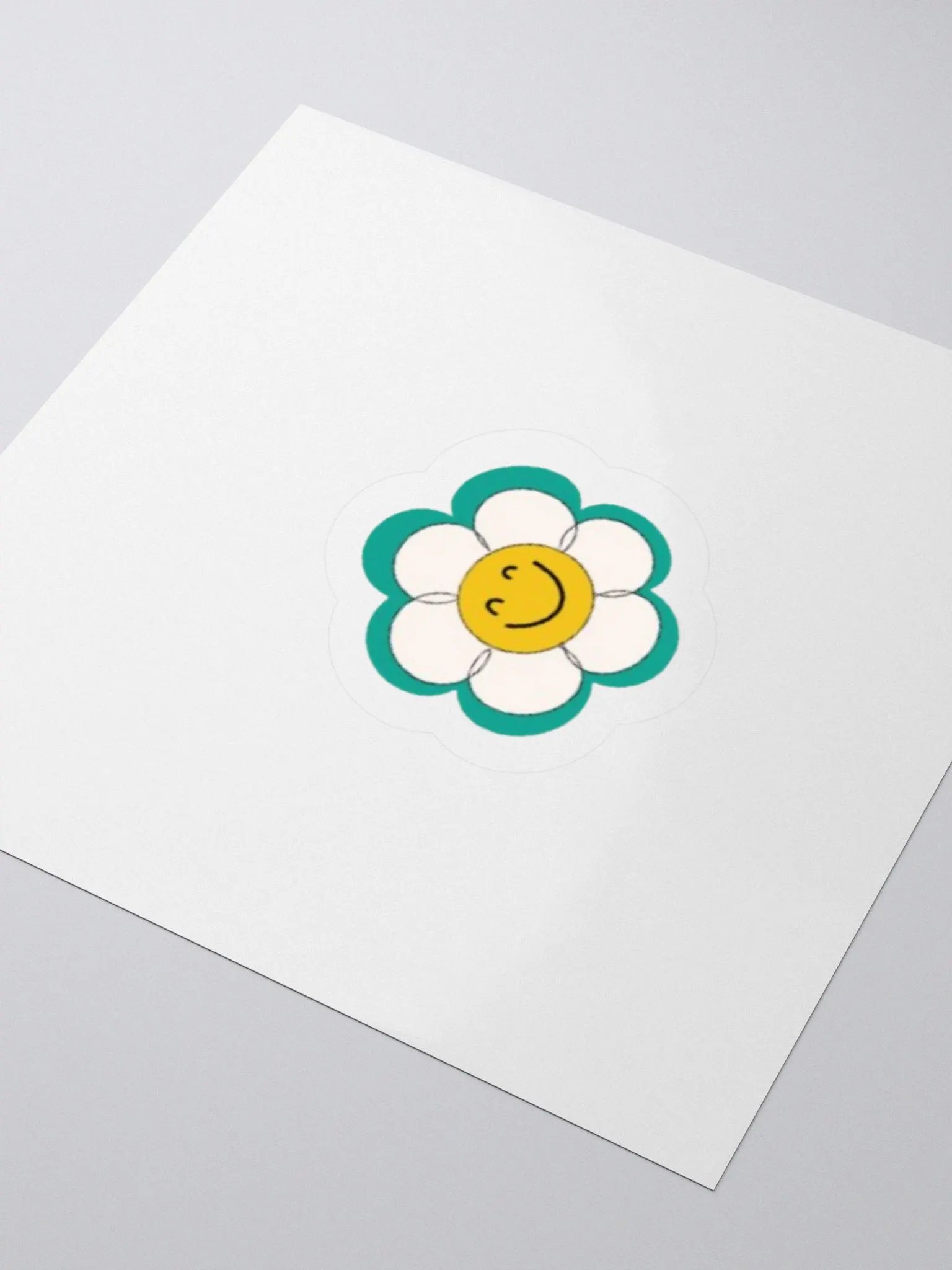 Teal Flower Sticker product image (3)
