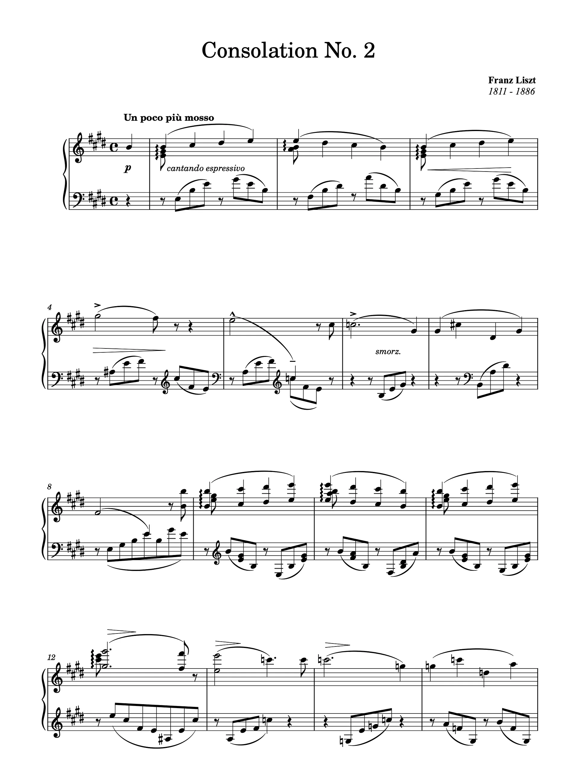 Consolation No. 2 in E Major, S. 172/2 product image (1)