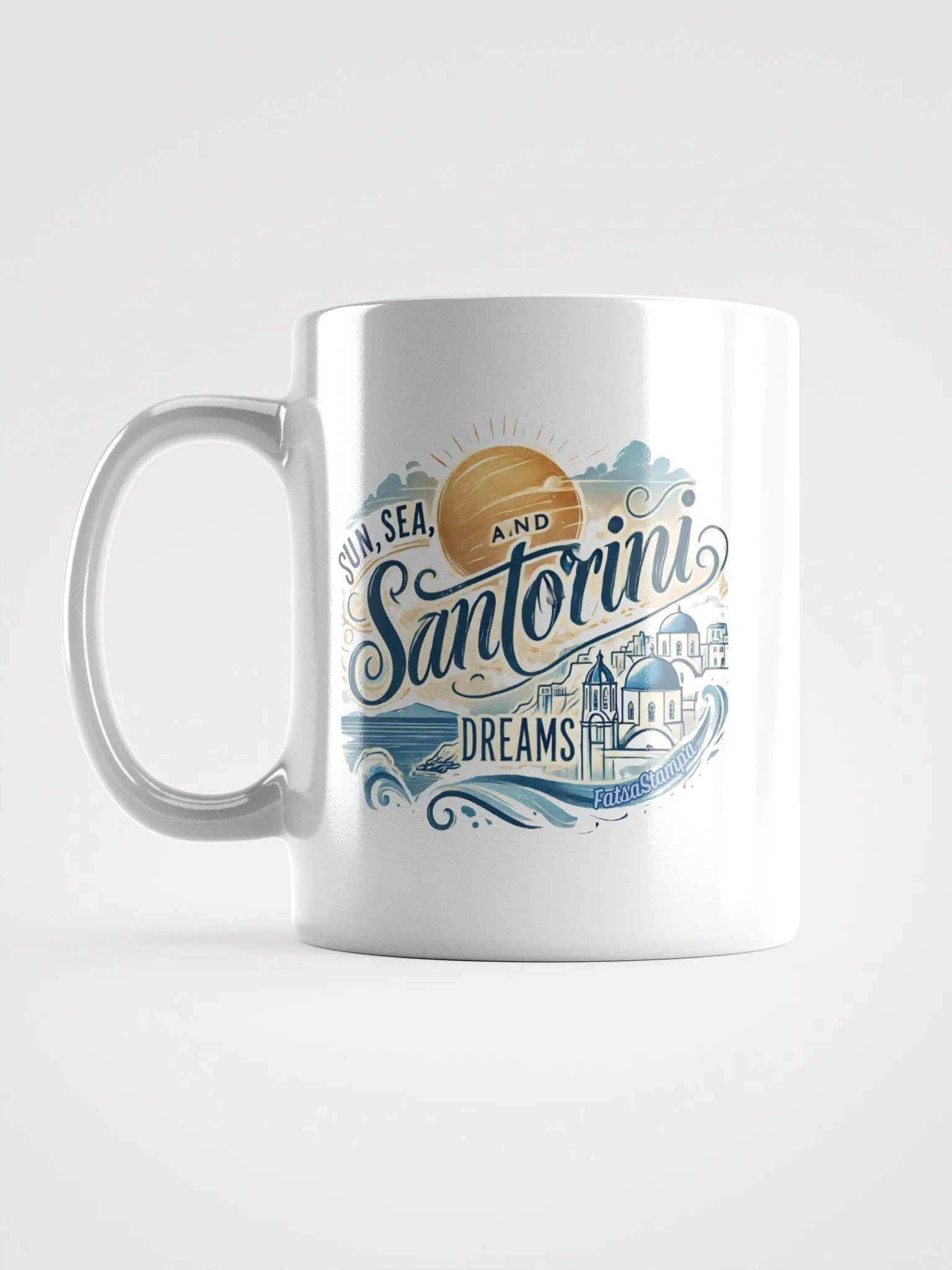 Santorini Dreams- Sunny Greece Island Vibes Mug product image (6)