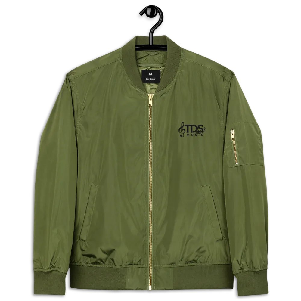 TDS Music Unisex Recycled Bomber Jacket - Black & Army Green, Sustainable Style product image (5)