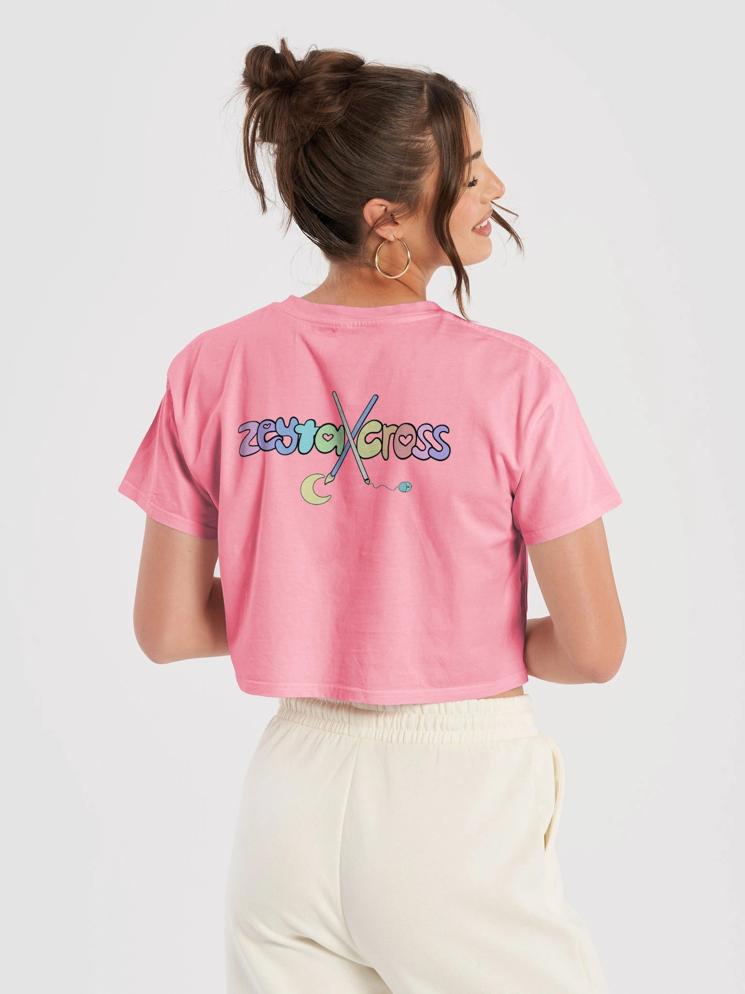Cropped T-shirt - Queenguin Rep. with Zeyta Cross Logo product image (29)