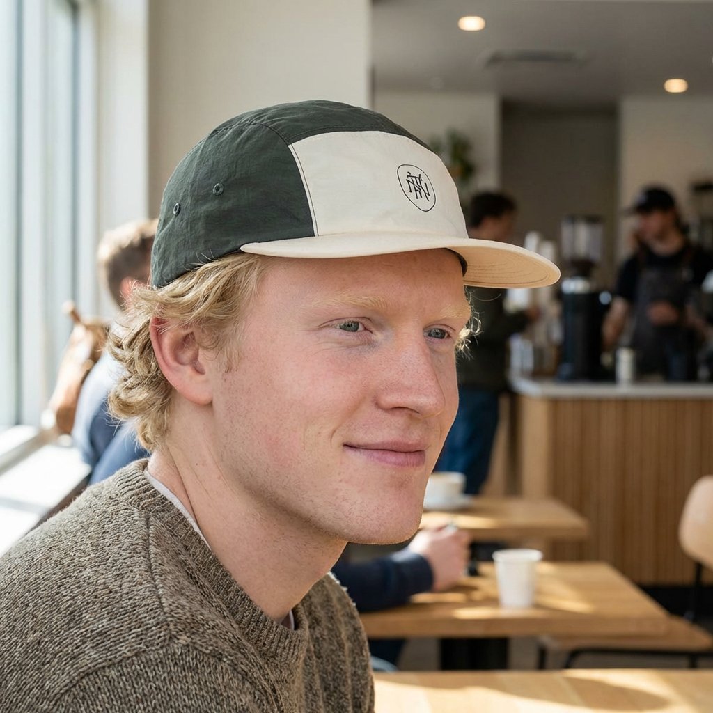 Two-Tone Cap — Minimal 5 Panel Hat product image (6)