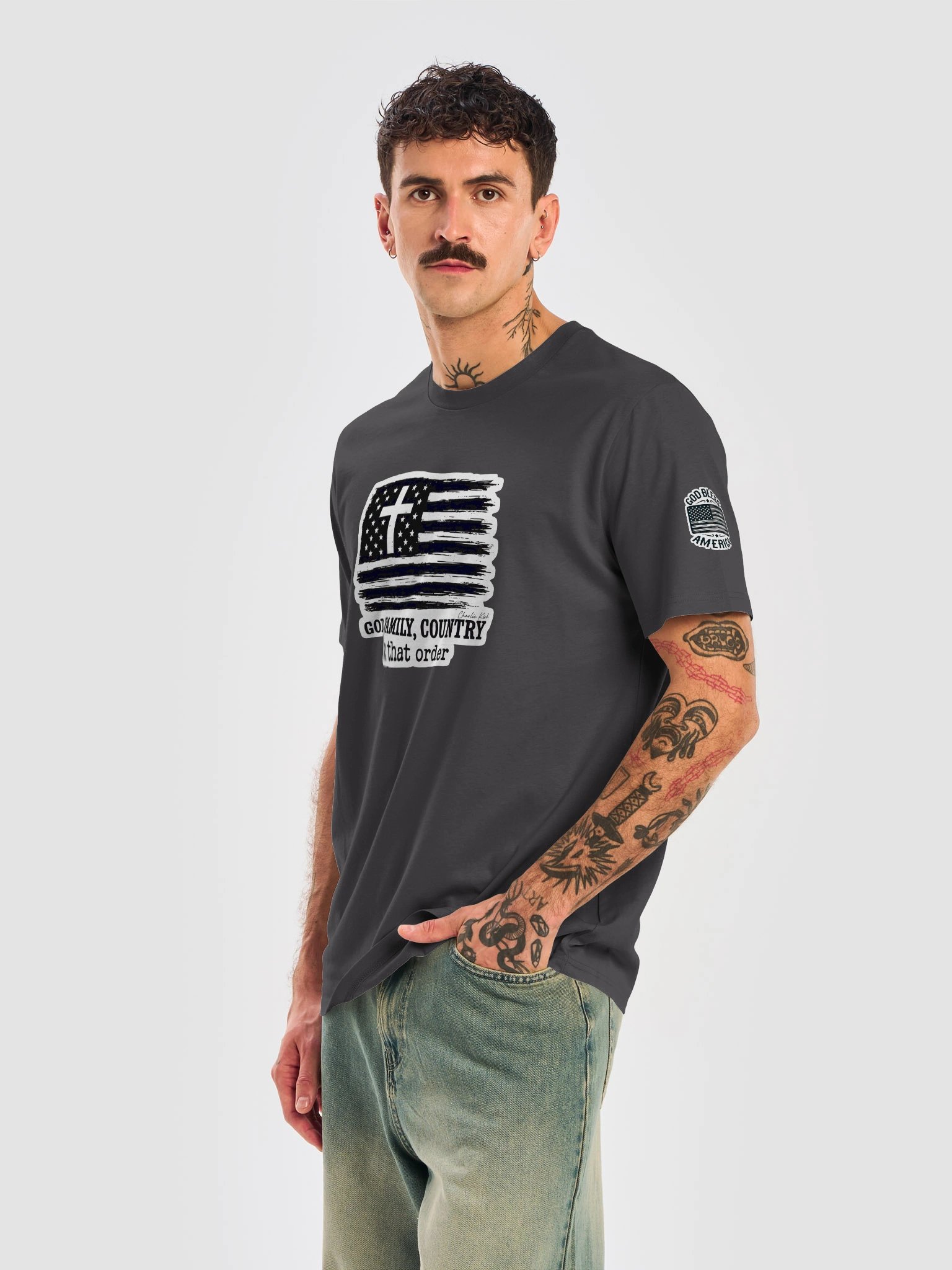 Charlie Kirk Patriotic Blessings - Organic Tee (Unisex) product image (6)