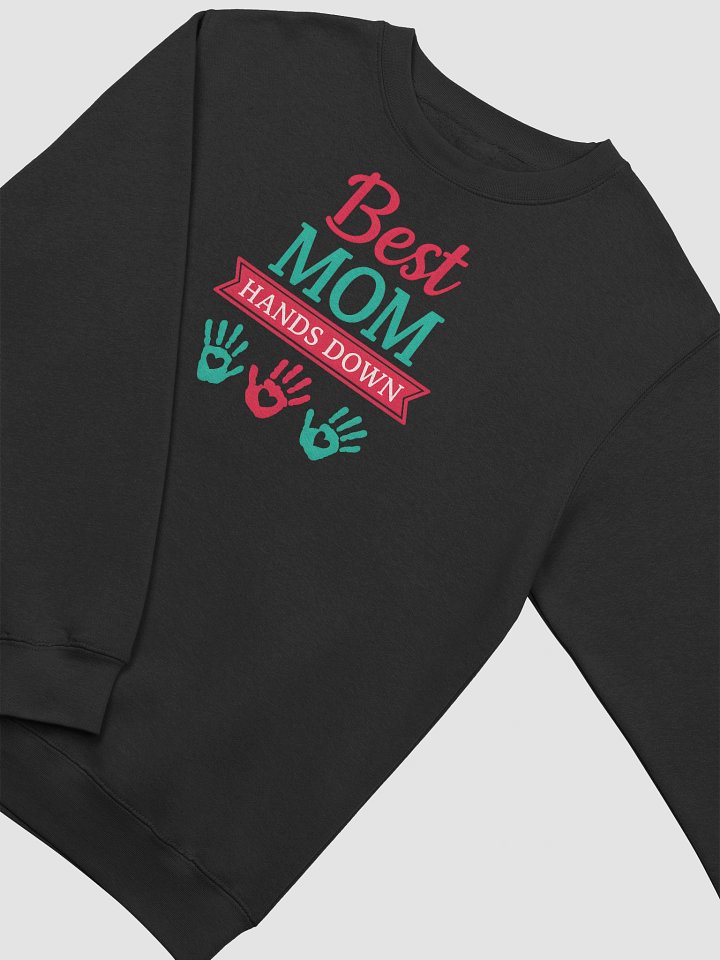 Best Mom Hands Down Sweater – Cozy Handprint Design Gift for Moms product image (2)