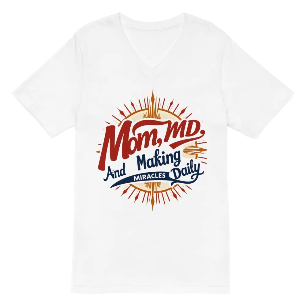 Mom, MD, And Making Miracles Daily V-Neck Tee product image (2)