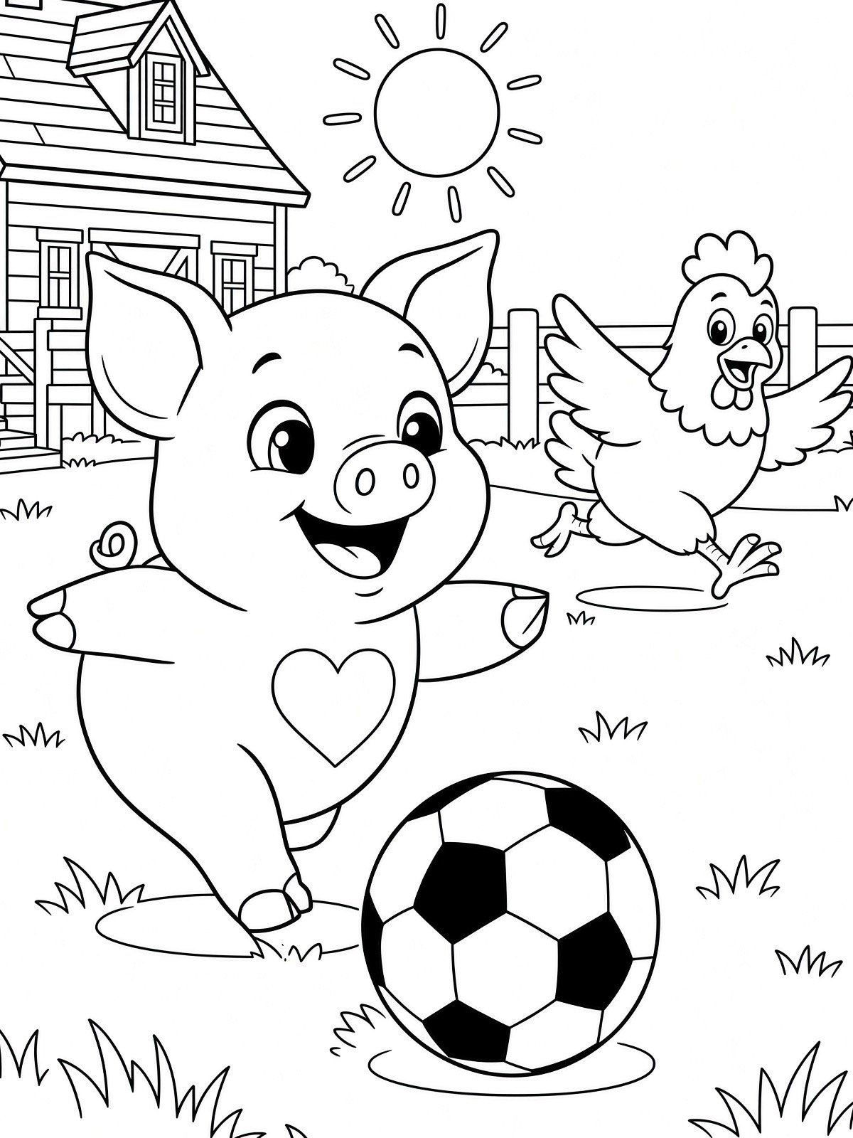 Sing A Rhyme Time Farm Animals Play Soccer Today Coloring Book Pages Bundle for Ages 5+ through Adult | 21 Printable Pages including Title Page l Instant Digital Download PDF Format l product image (5)