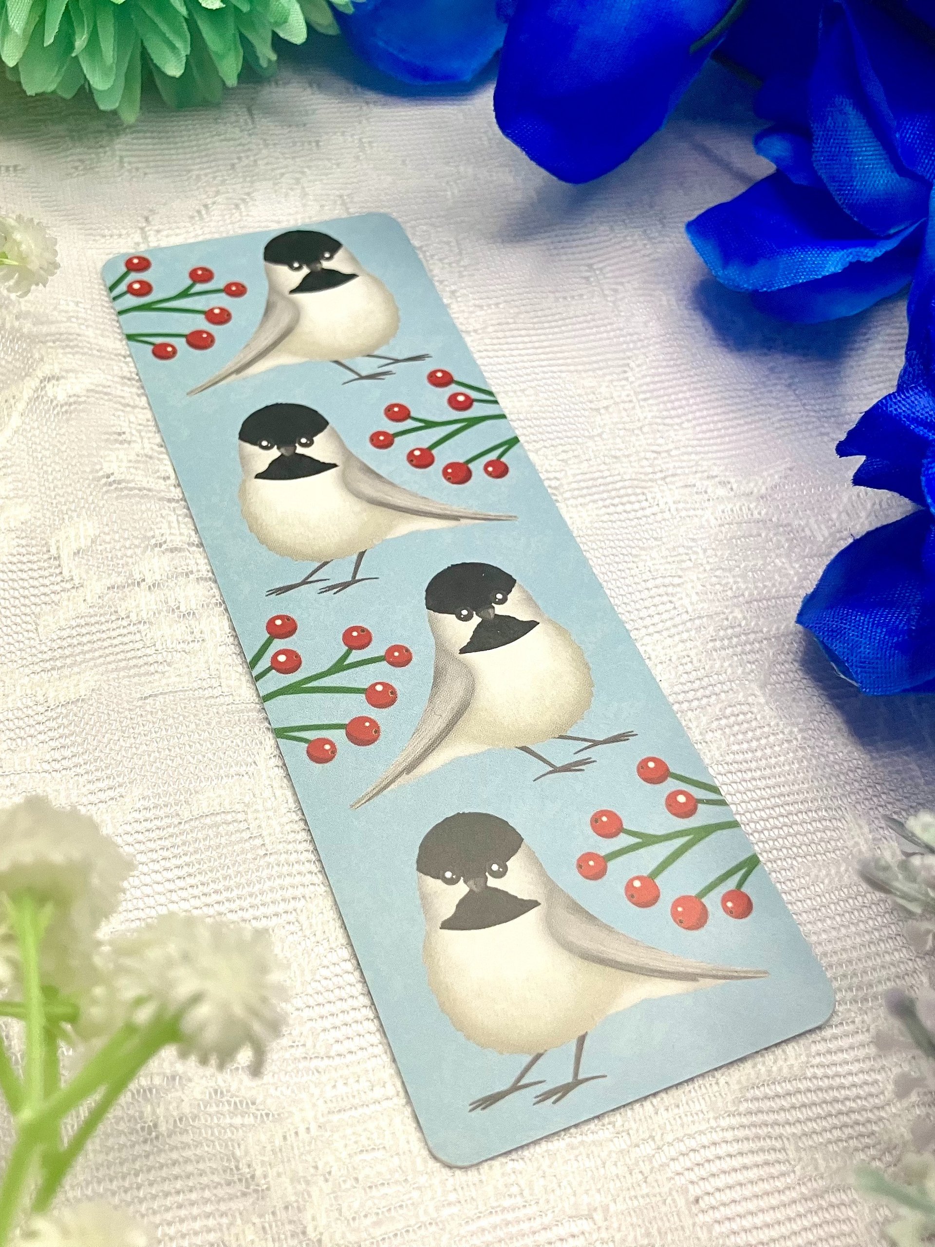 Chickadee With Red Berries Bookmark product image (3)
