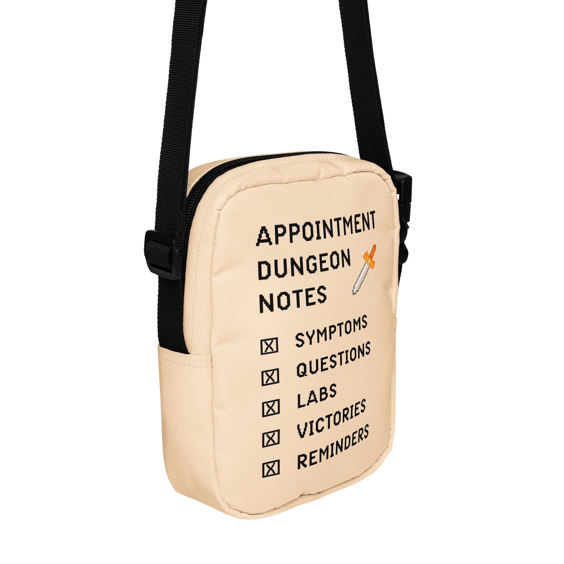 Appointment Dungeon Notes Crossbody Bag | Chronic Illness Essentials Bag product image (2)