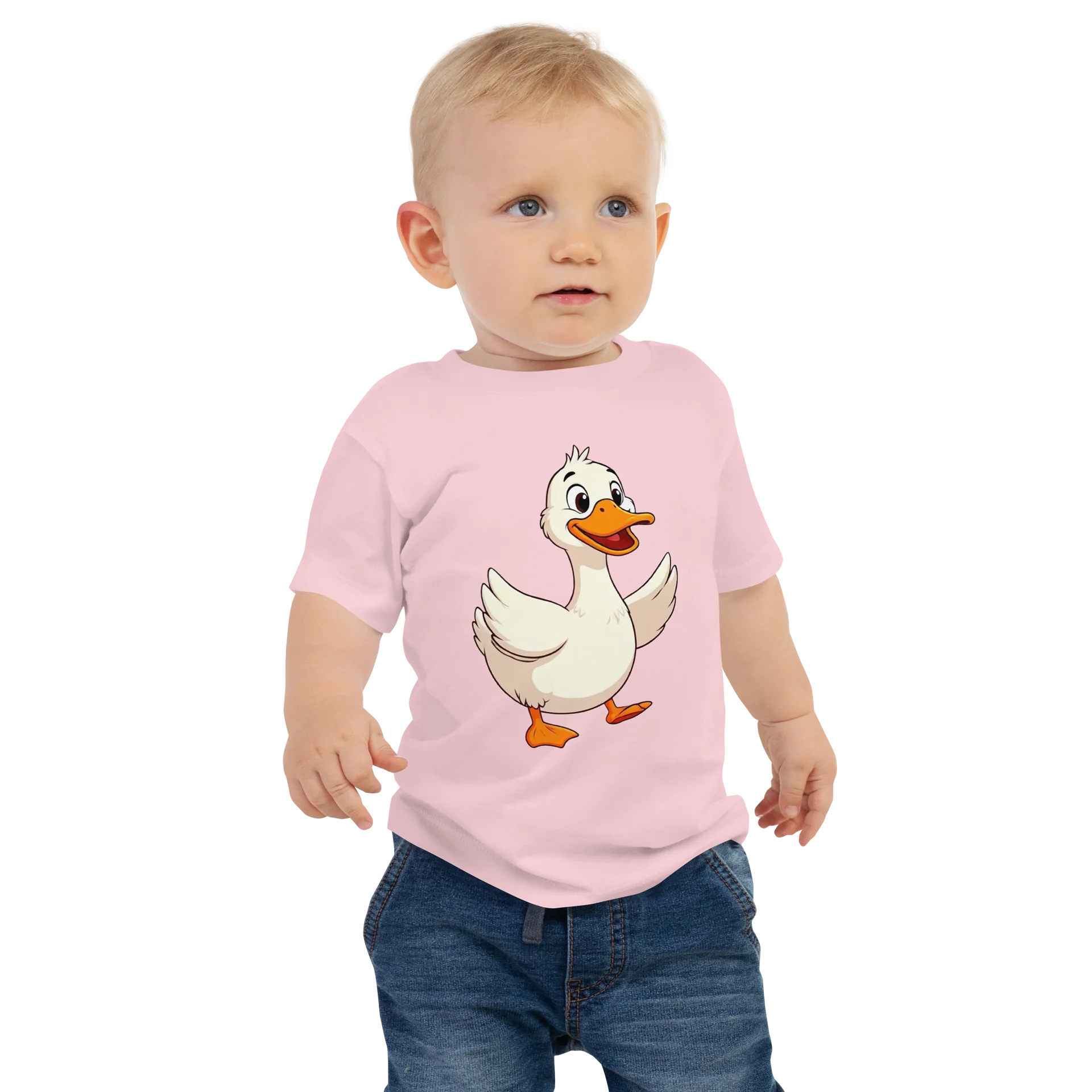 Happy Duck Baby Pink Tee product image (1)