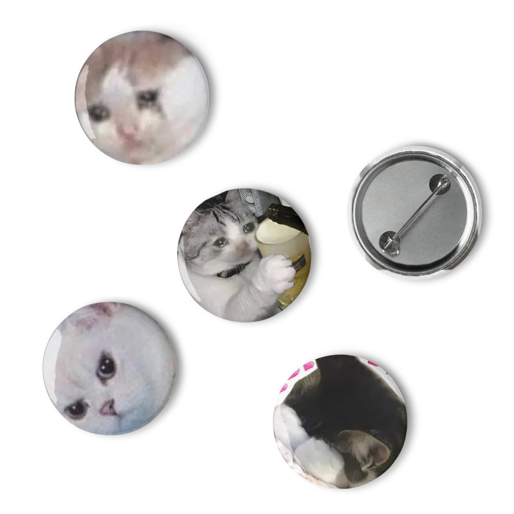 Set of Pin Buttons: Meme Cats 38 product image (6)