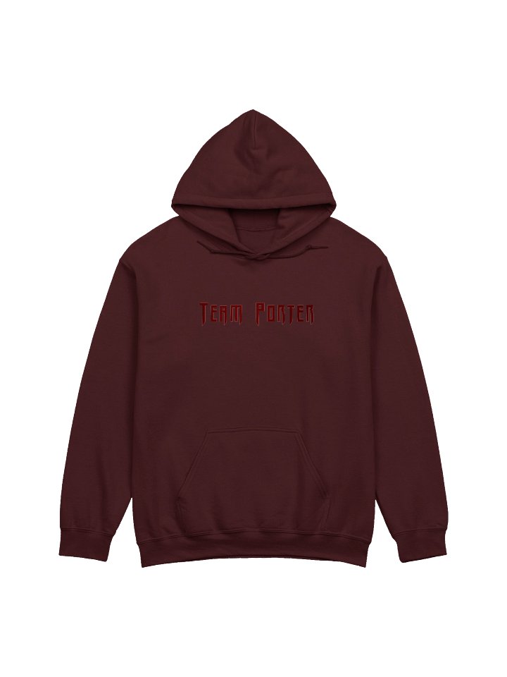 Team Porter Monochrome Embroidered Unisex Hoodie | Maroon/Maroon product image (1)