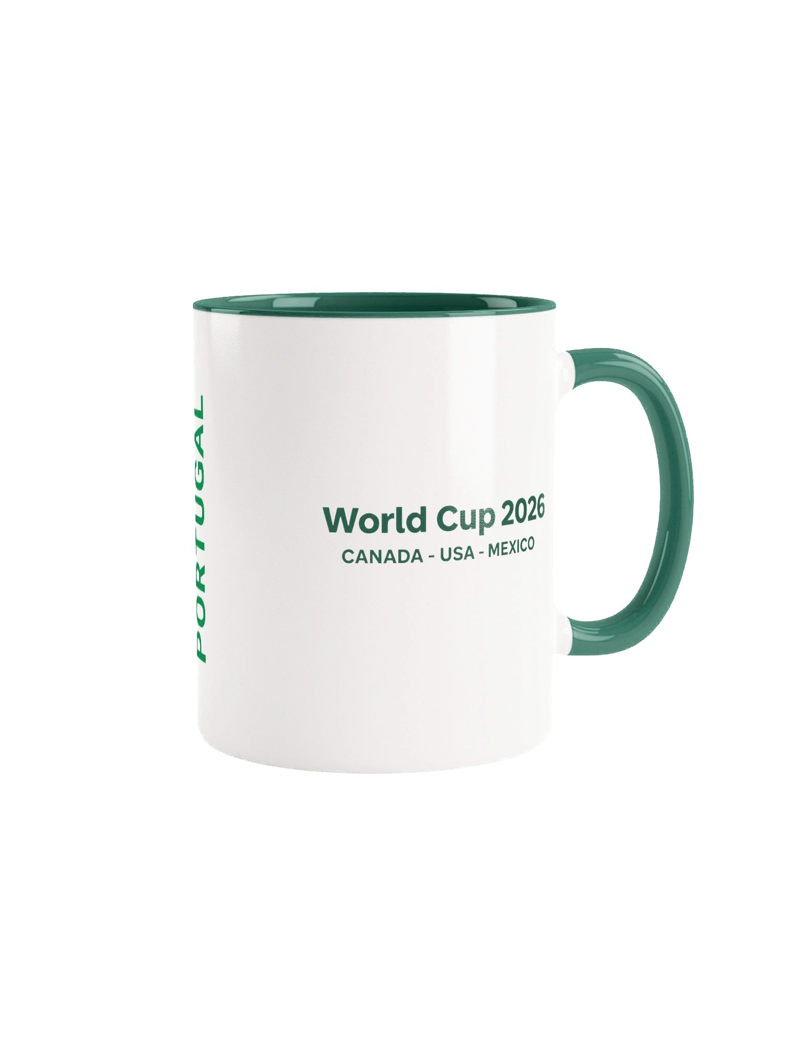 Portugal 2026 World Cup Flag Mug - Portugal Soccer Fan Coffee Cup - Premium Two-Tone Ceramic Mug product image (1)