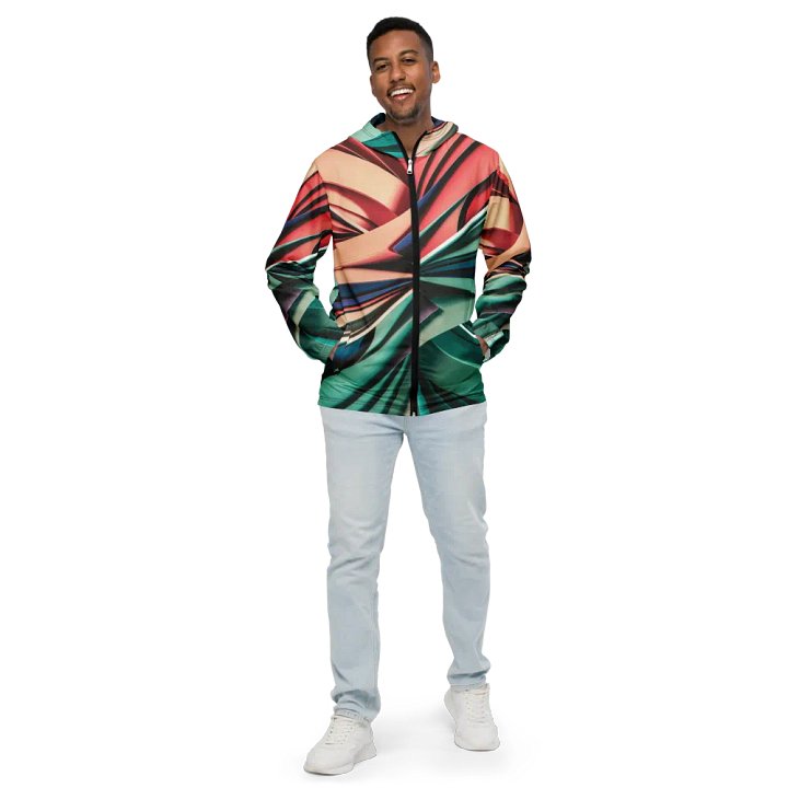 TDS Music Unisex Windbreaker Jacket with Abstract Geometric Design - Lightweight & Water-Resistant | XS–3XL product image (1)