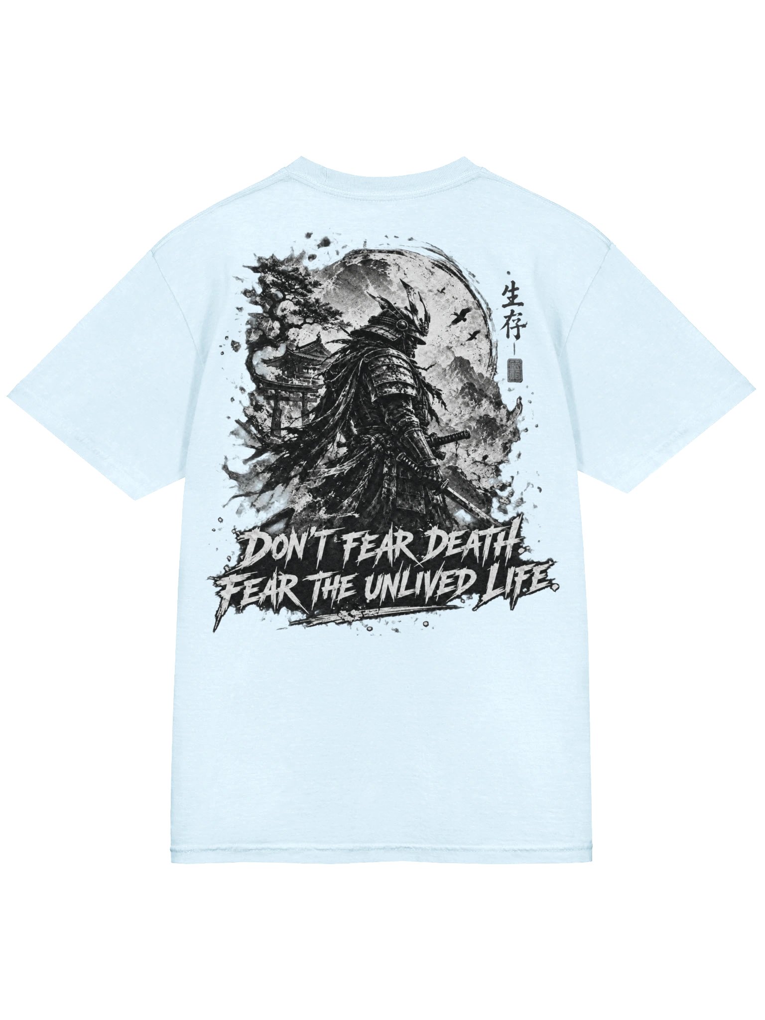 JAPANESE SAMURAI & DARK INK GRAPHIC T-SHIRT | DOUBLE-SIDED BUSHIDO STREETWEAR product image (11)