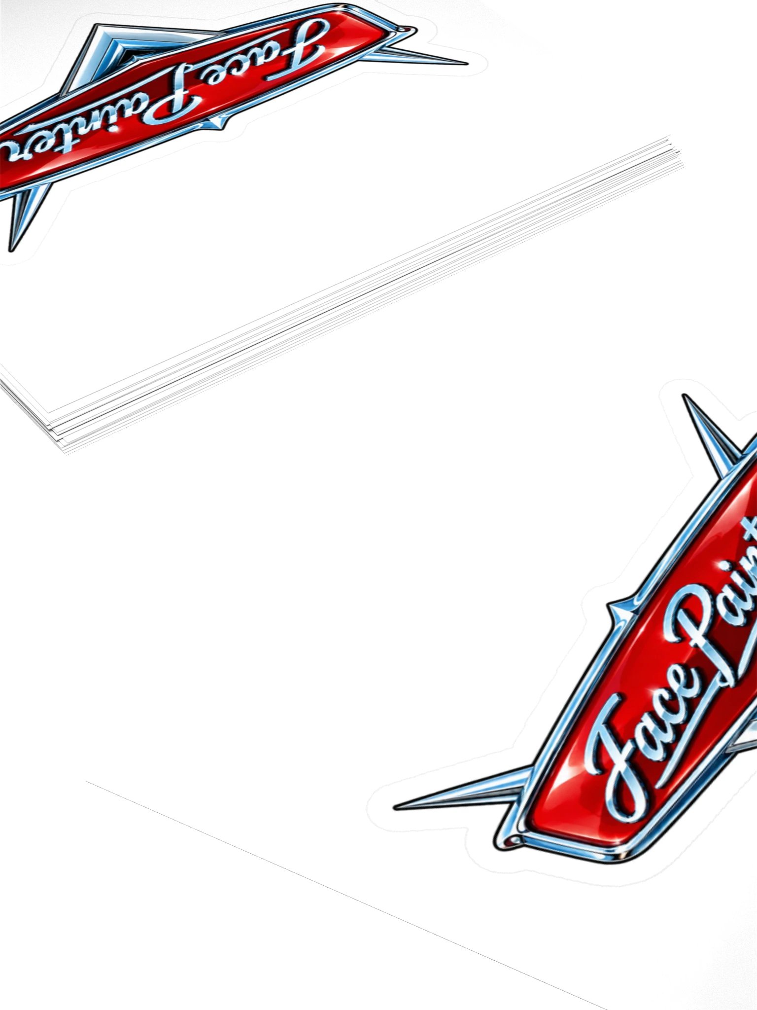 Face Painter Full Throttle Kiss Cut Sticker product image (4)