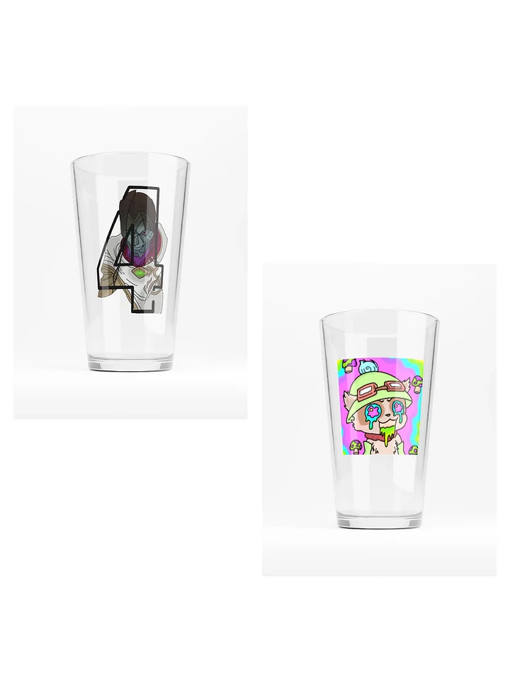 Jhin + Teemo Pint Glass Bundle - pint glass x2 product image (1)